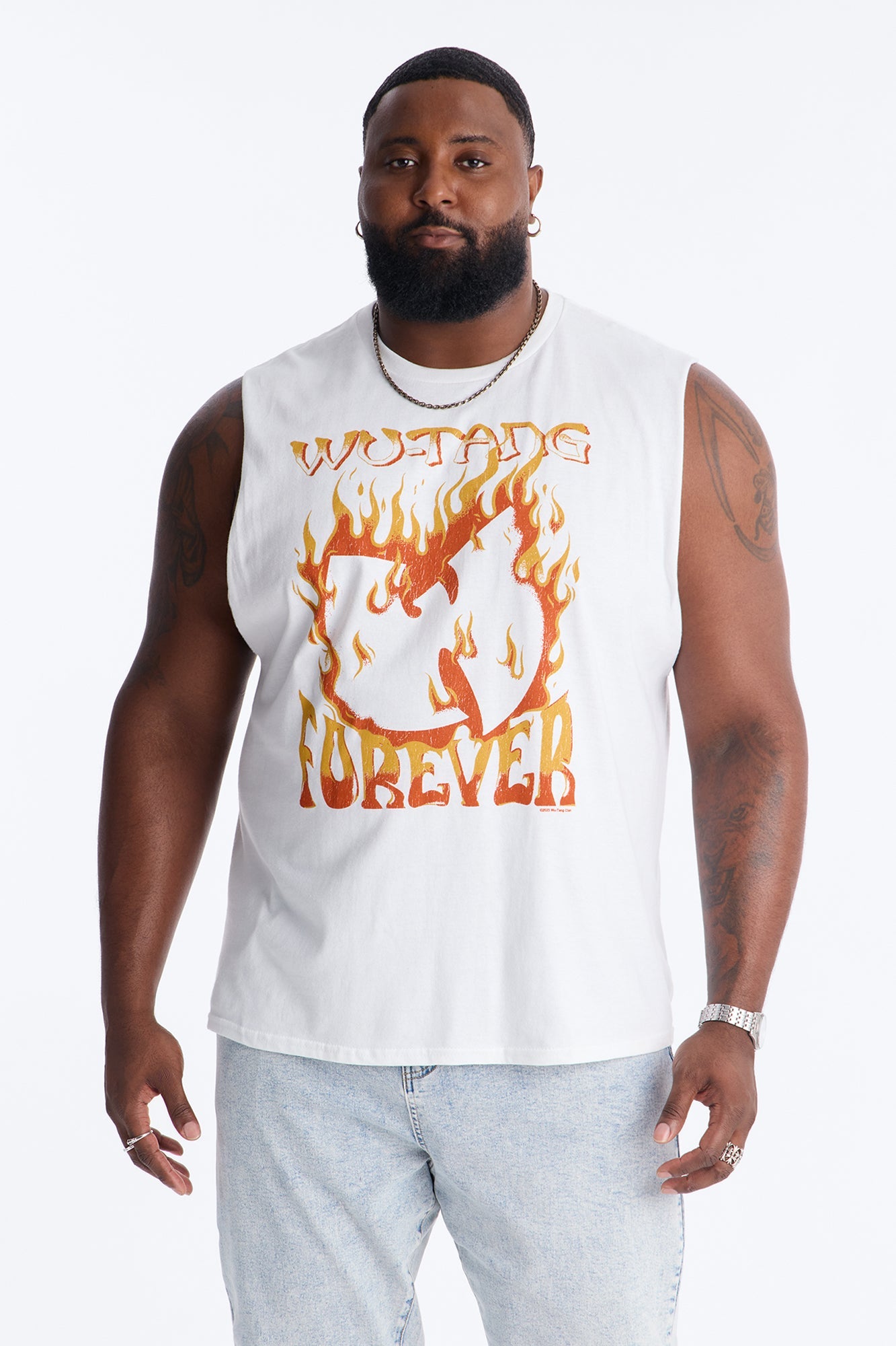 Wu Tang Protect Ya Neck Muscle Tank - White Fashion Nova