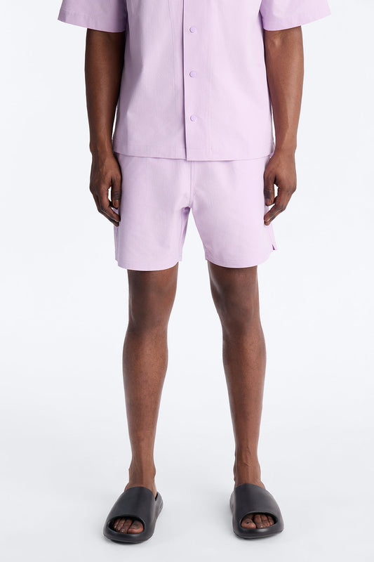 Seersucker Swim Trunk 6″ - Lavender Fashion Nova