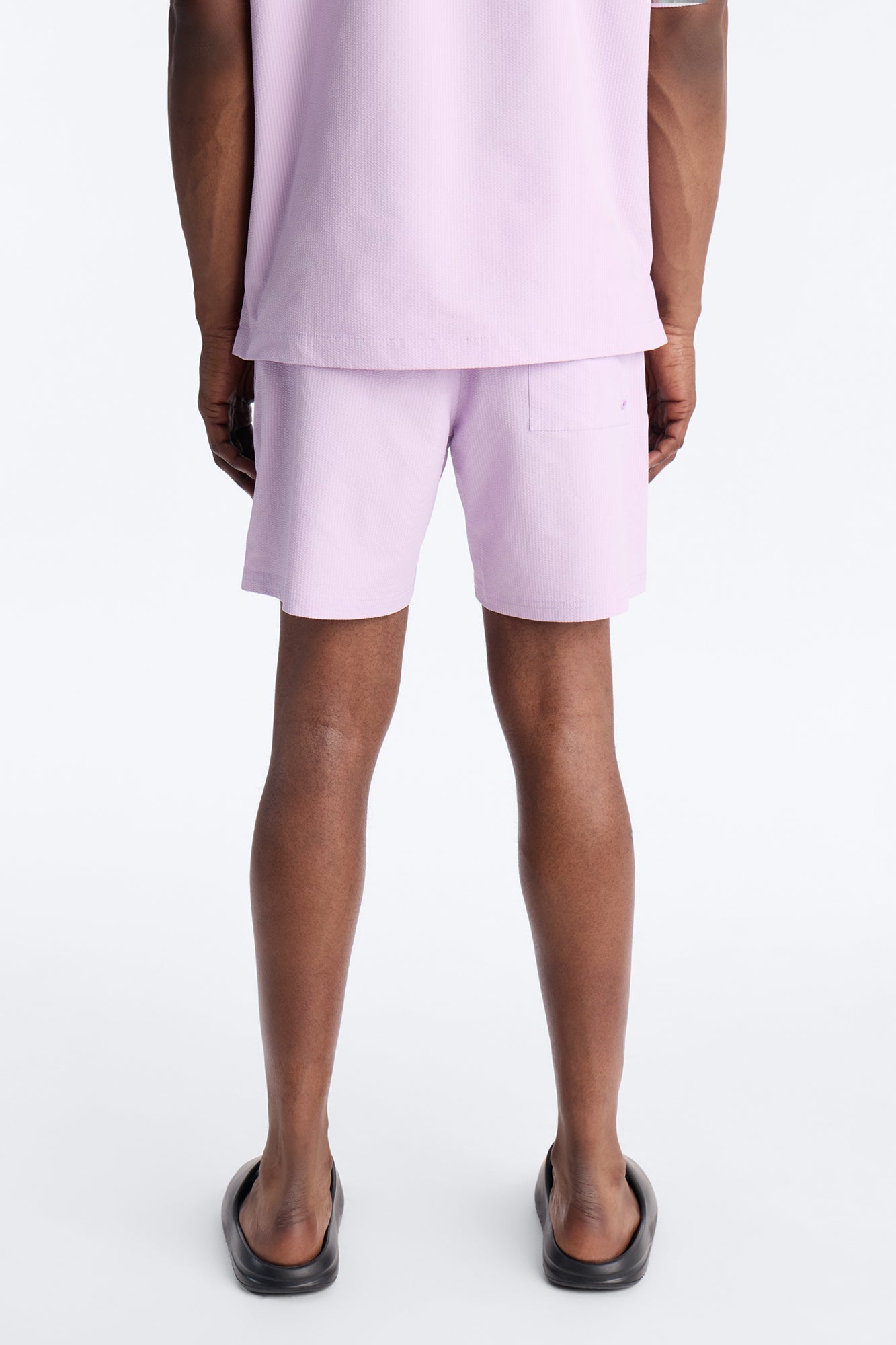 Seersucker Swim Trunk 6″ - Lavender Fashion Nova
