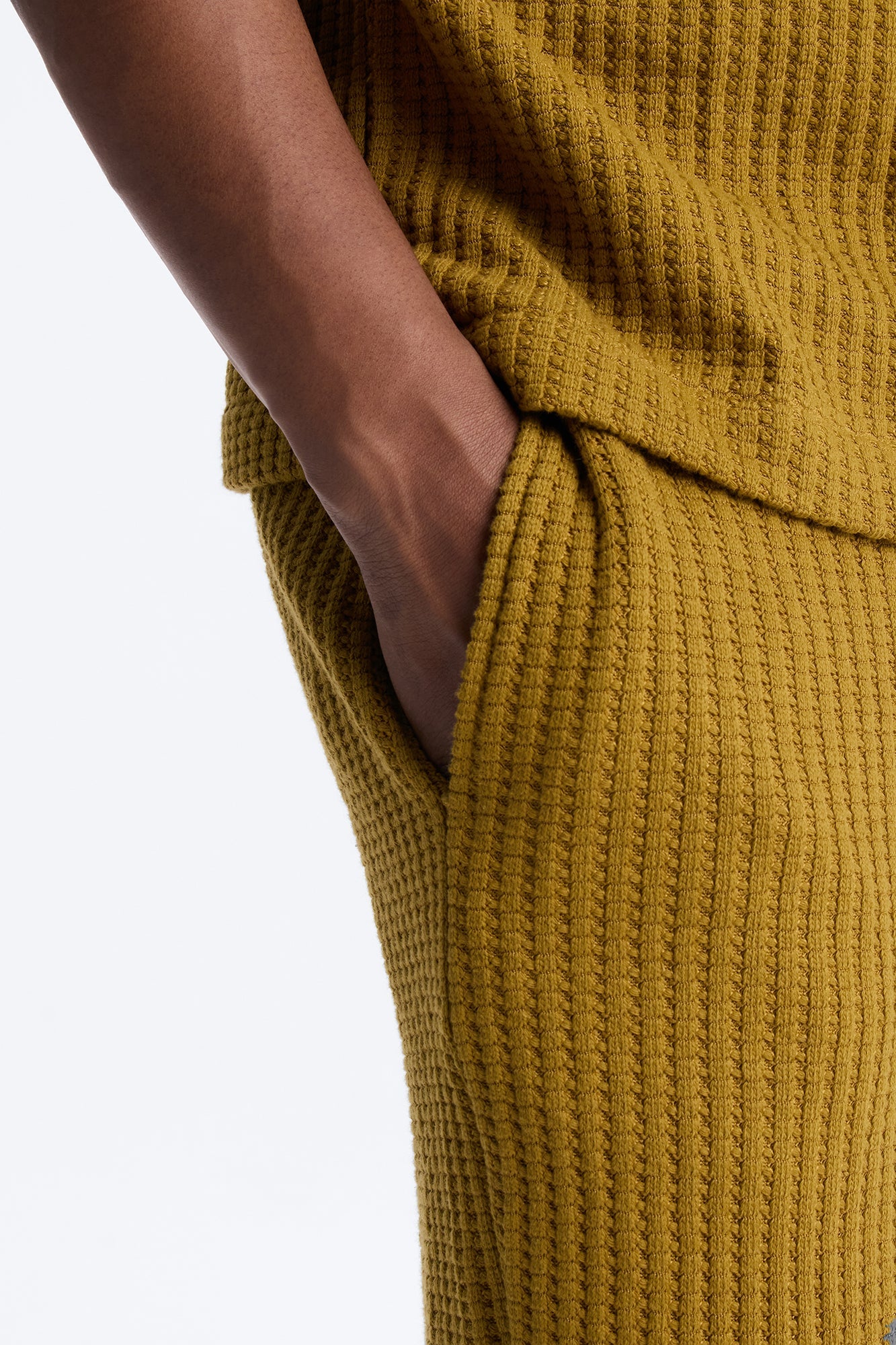 Baggy London Fog Textured Pant - Mustard Fashion Nova