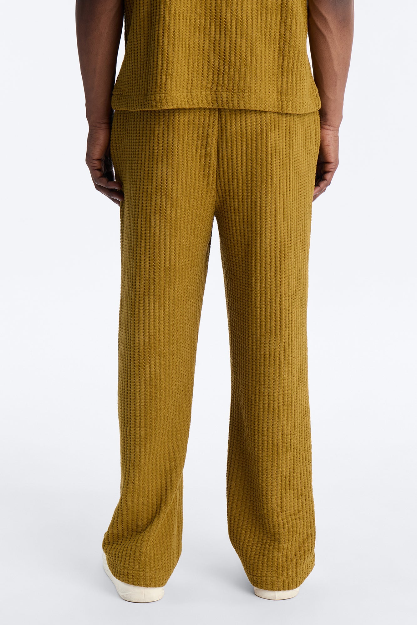 Baggy London Fog Textured Pant - Mustard Fashion Nova