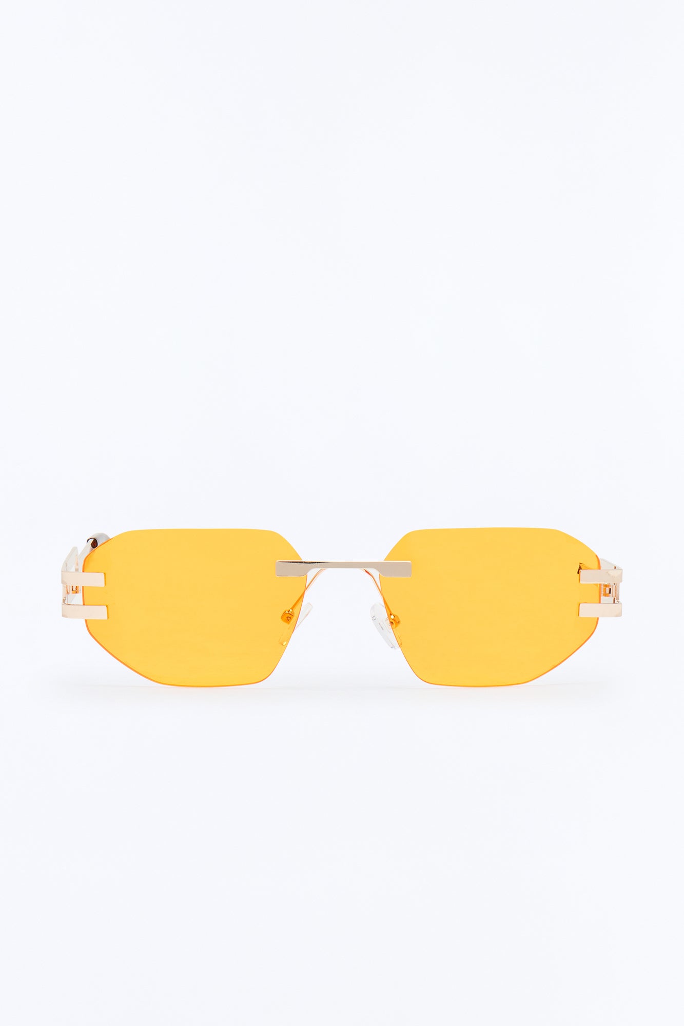 Statement Angular Sunglasses - Orange Fashion Nova