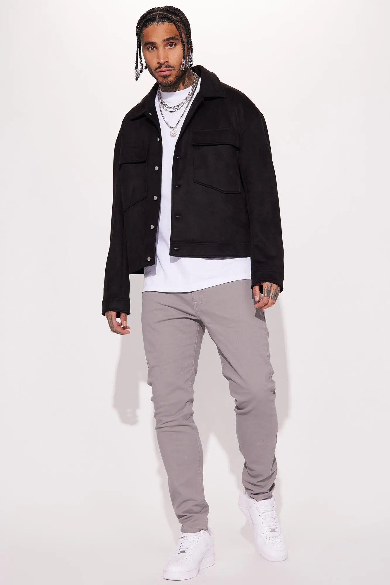 Mac Chino Skinny 5 Pocket Pants - Charcoal Fashion Nova