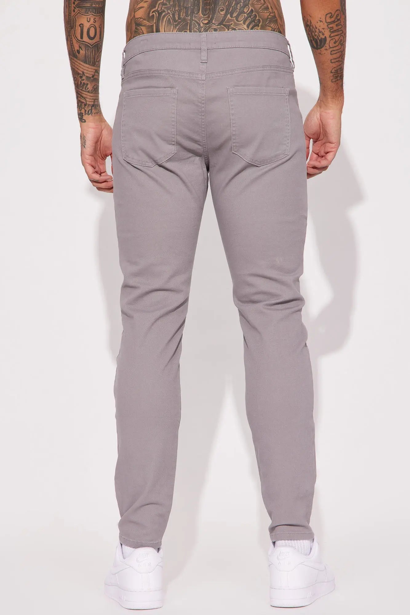 Mac Chino Skinny 5 Pocket Pants - Charcoal Fashion Nova
