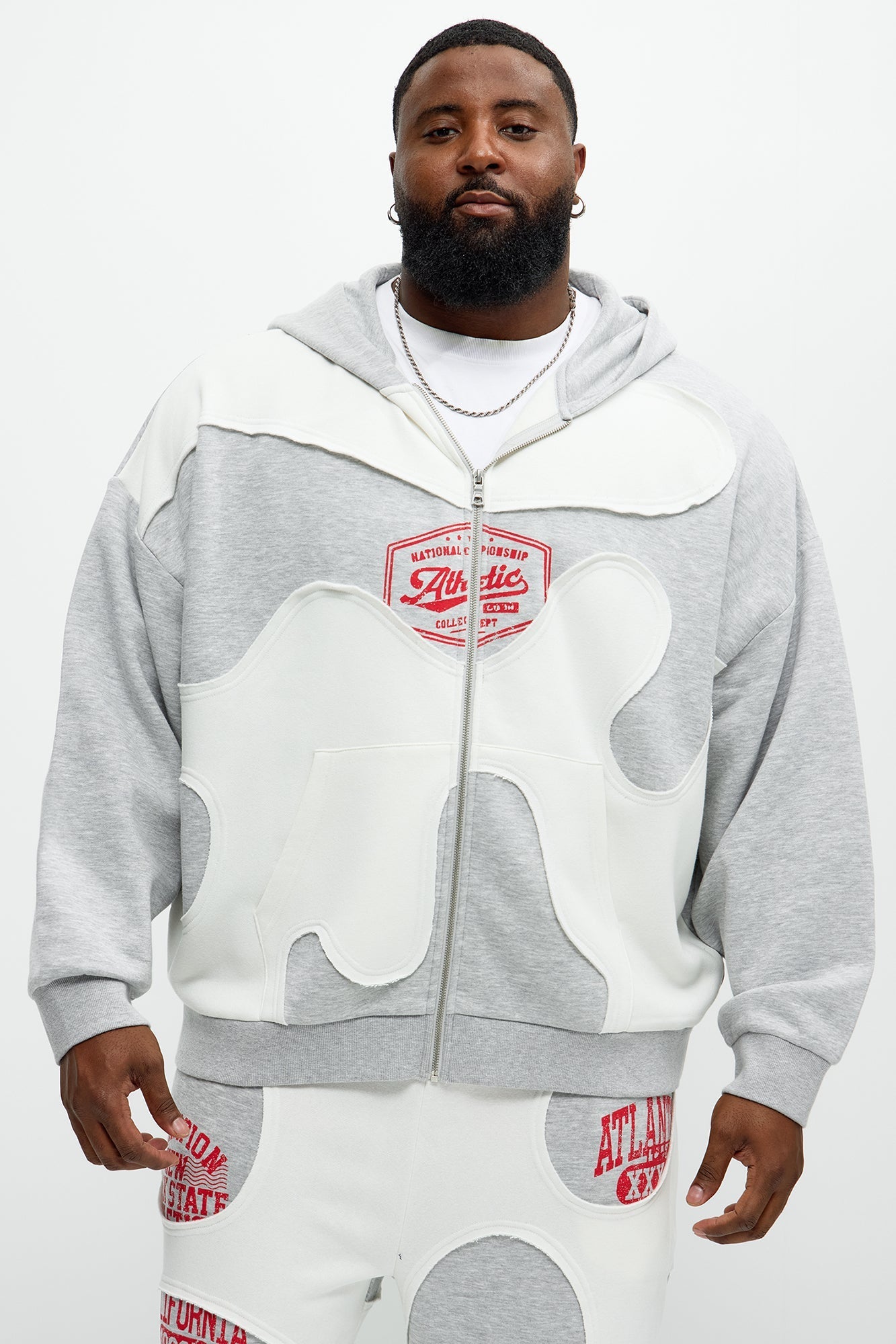 Tyson Champion Oversized Zip Hoodie - Heather/Combo Fashion Nova