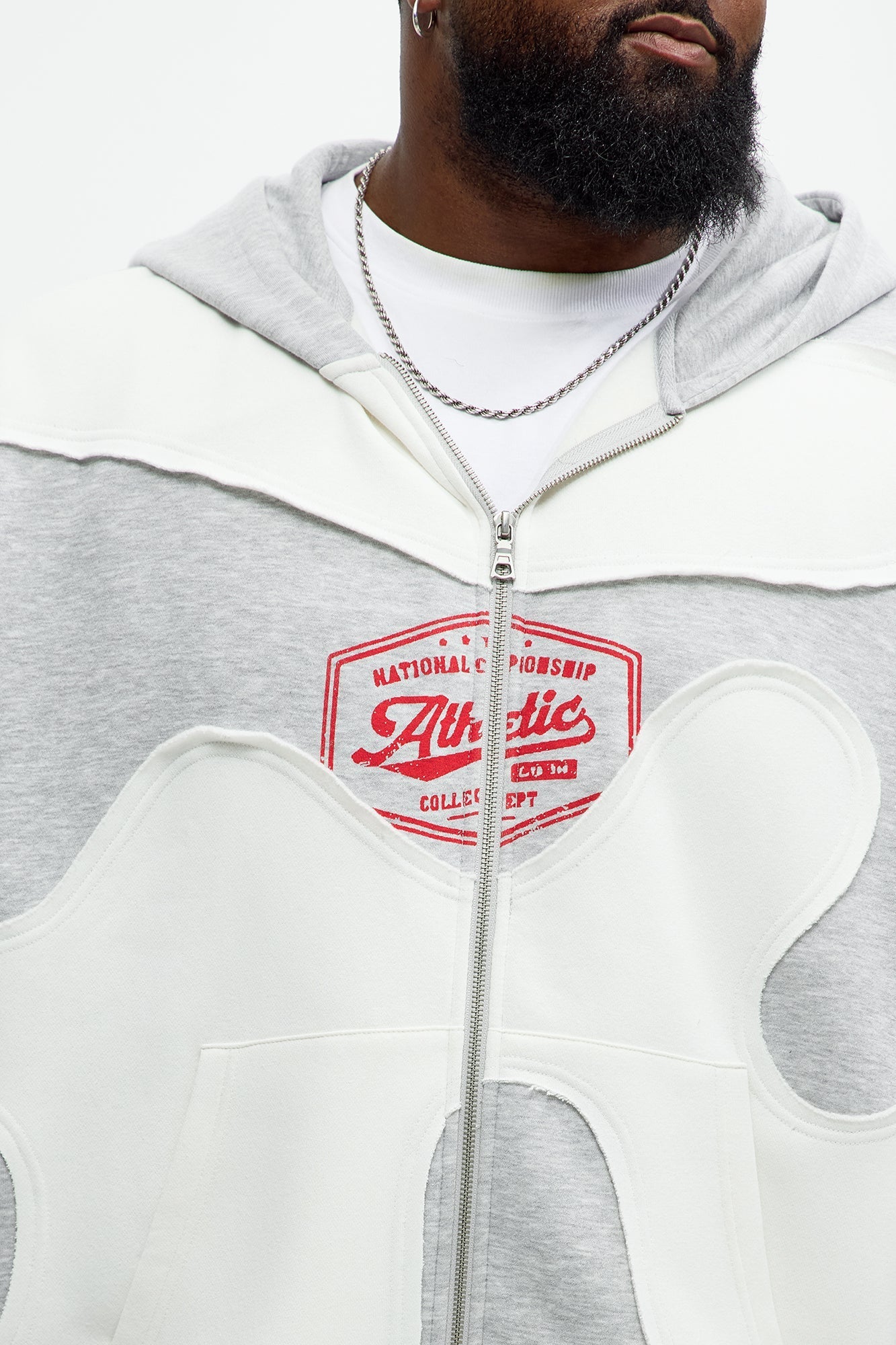 Tyson Champion Oversized Zip Hoodie - Heather/Combo Fashion Nova