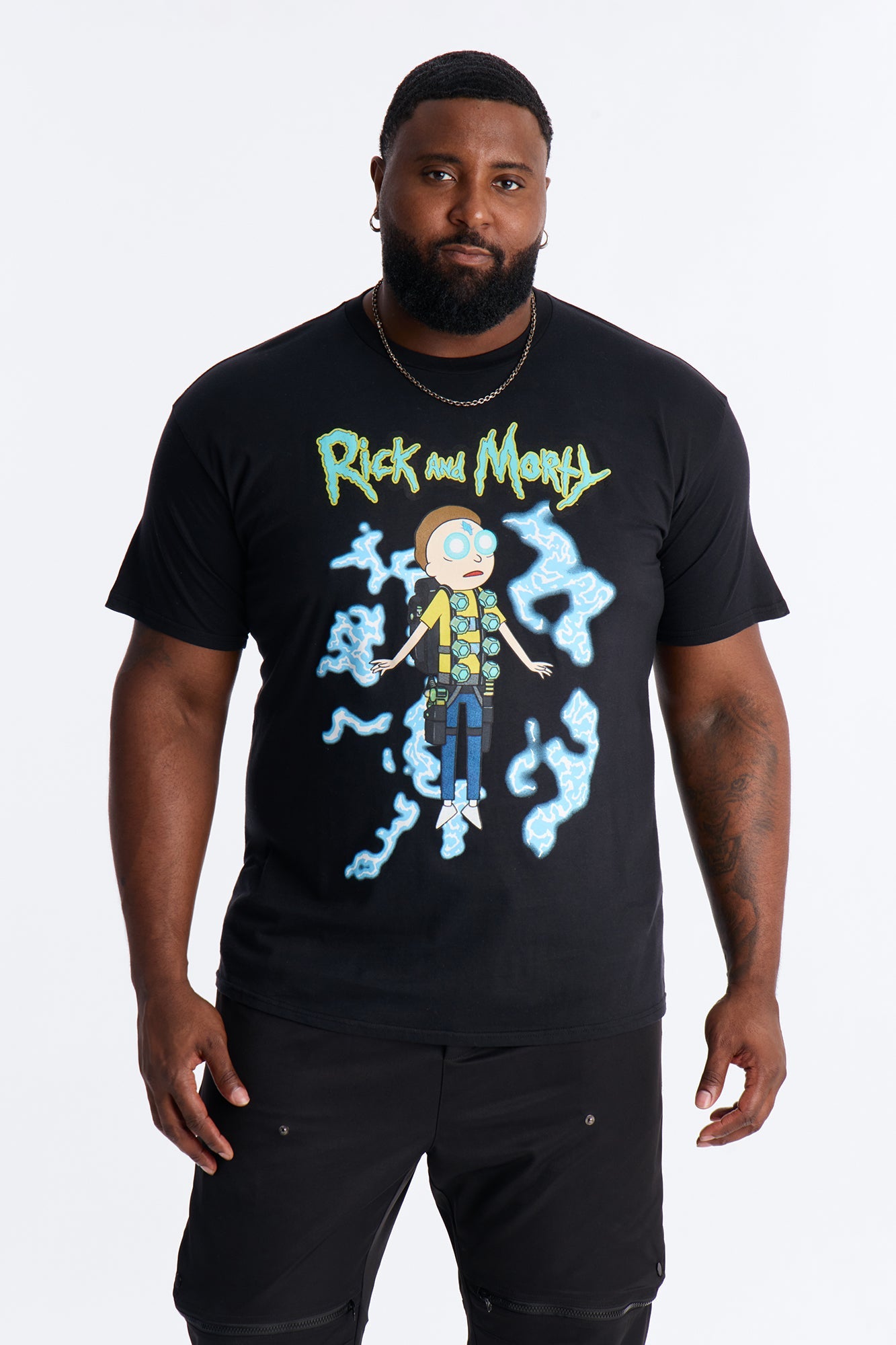 Rick And Morty RICK HAS THE POWER Short Sleeve Tee - Black Fashion Nova