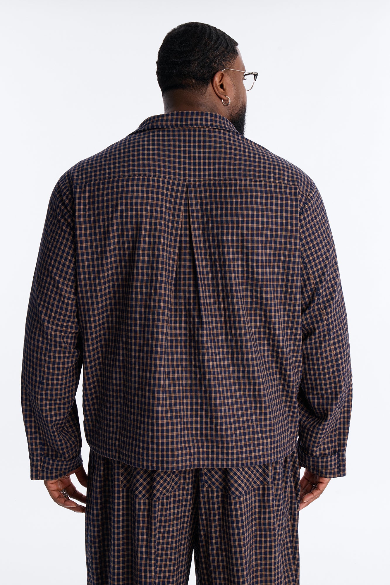 Relaxed Downtown London Shirt Jacket - Navy Fashion Nova