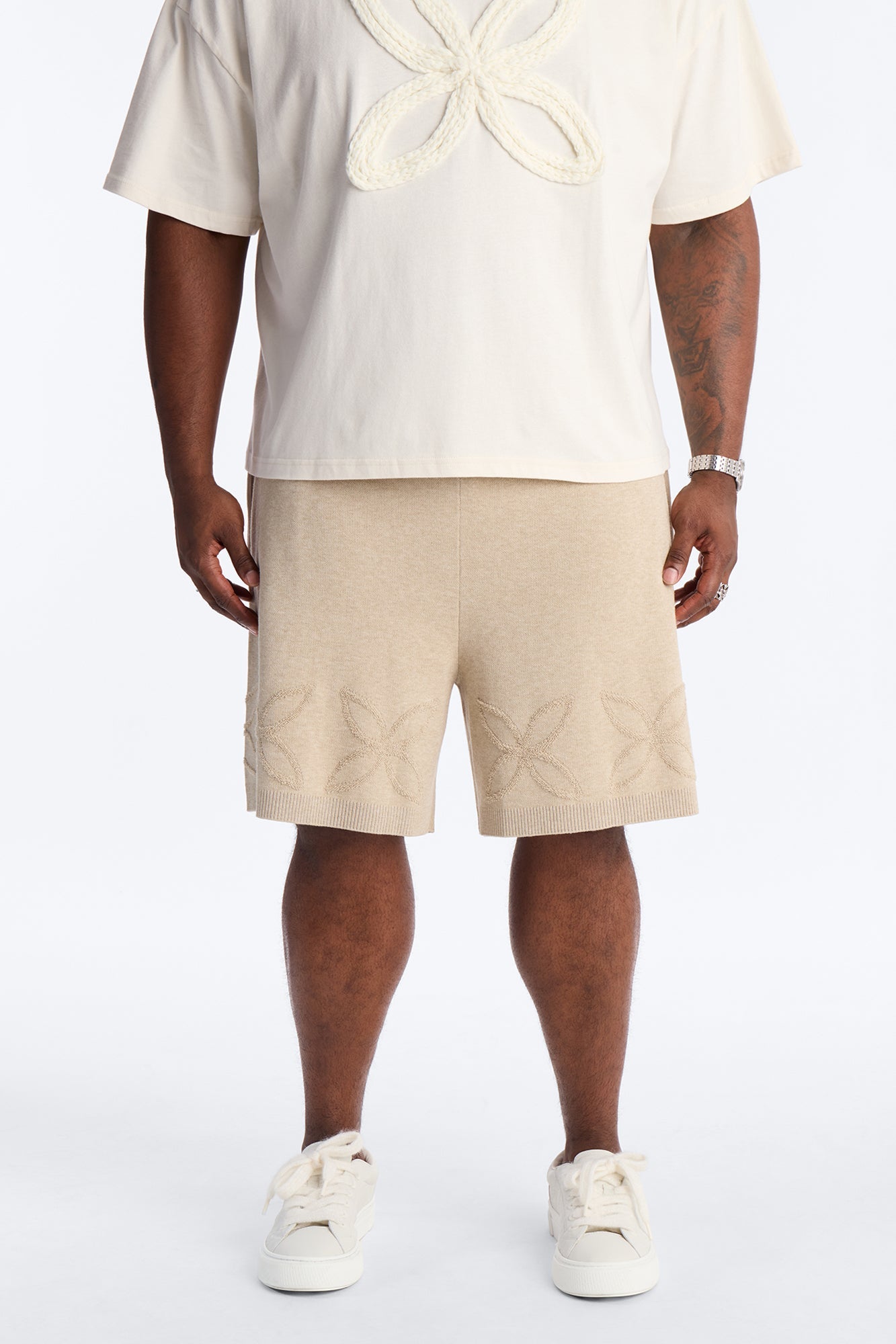 Relaxed Soft Sands Knit Short - LightBrown Fashion Nova