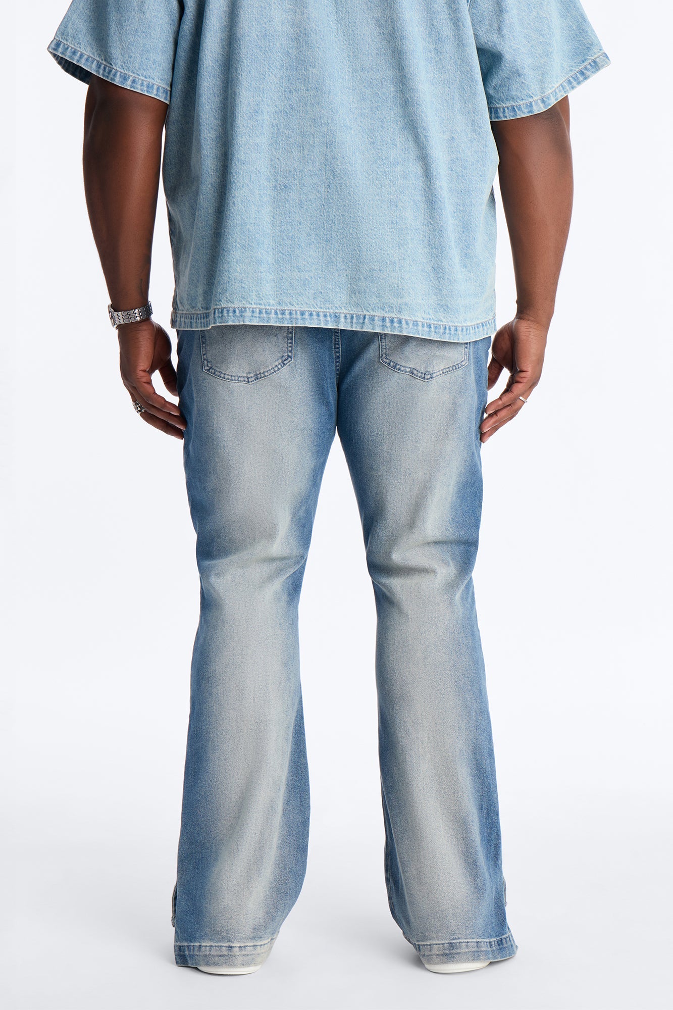 Stacked Skinny Flare Lockdown Jean - Light Wash Fashion Nova