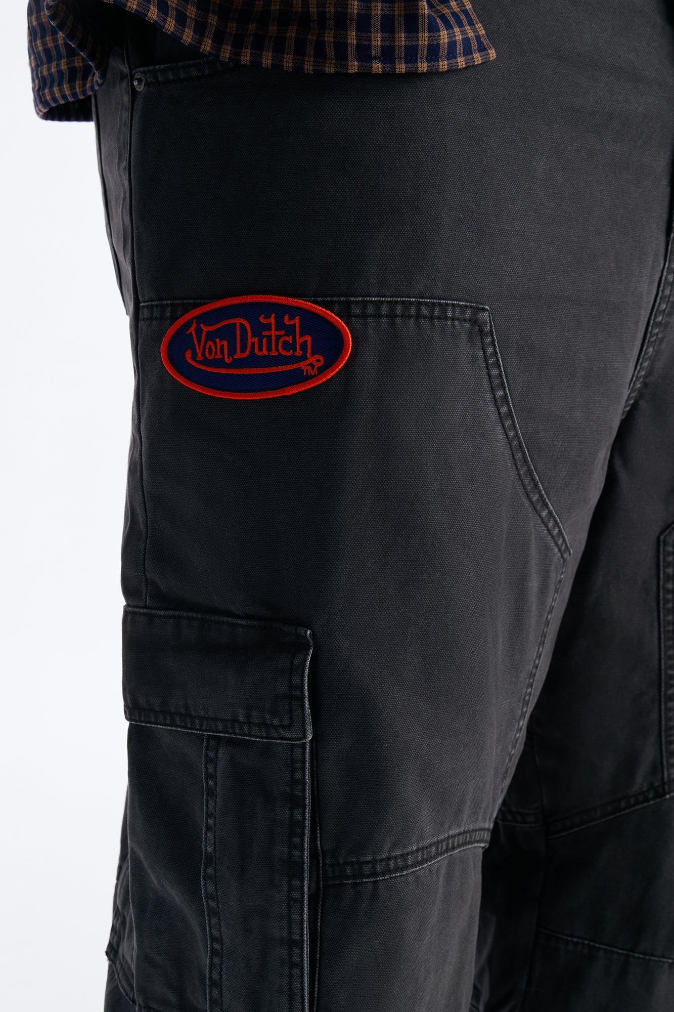 Von Dutch Baggy Flying Eyeball Jean - Black Wash Fashion Nova