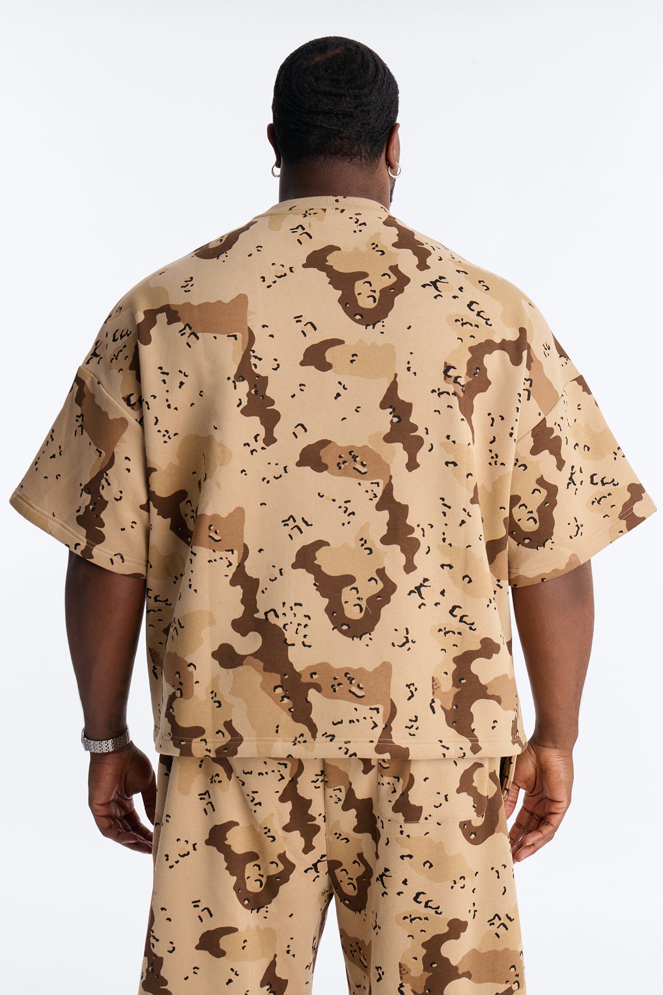 Oversized Time Warp Camo Short Sleeve Fleece Tee - Camouflage Fashion Nova