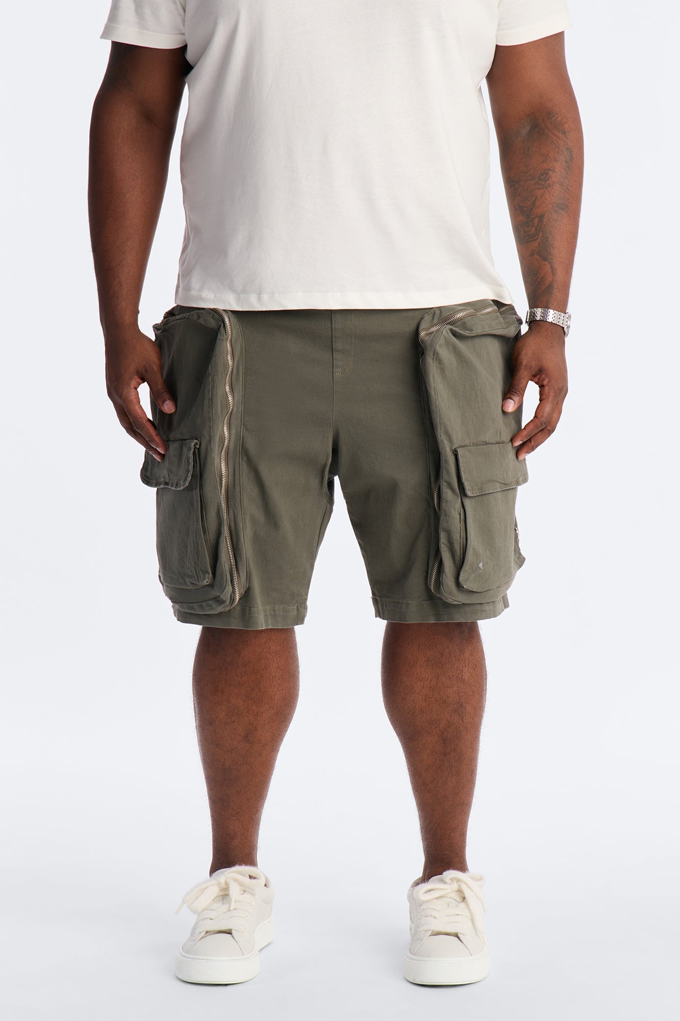 Oversized Maxed Out Utility Pocket Short - Olive Fashion Nova