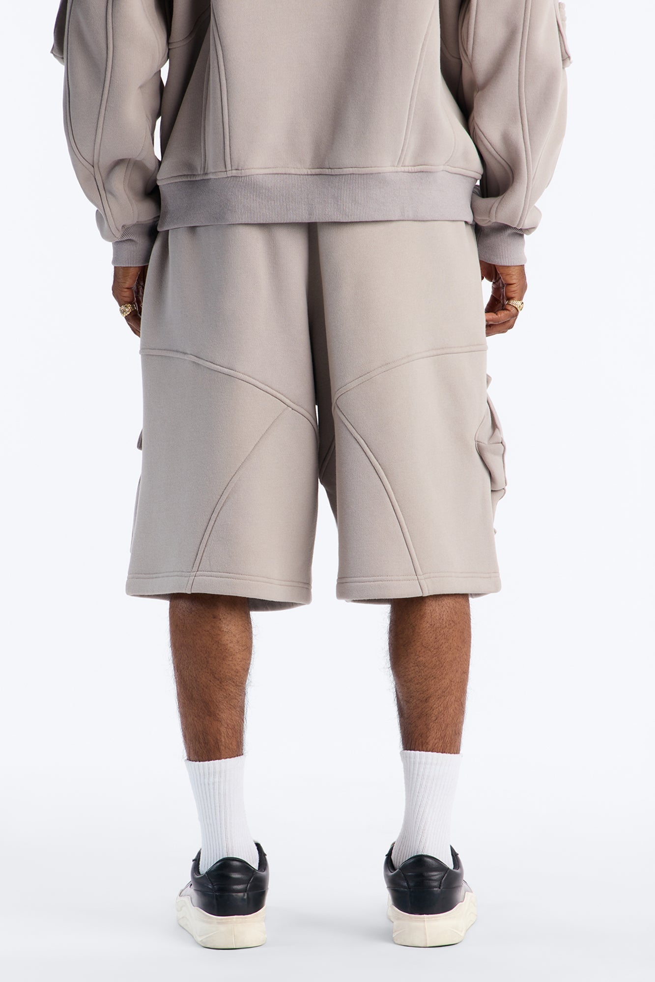Baggy Chaos Cargo Sweatshort - Grey Fashion Nova