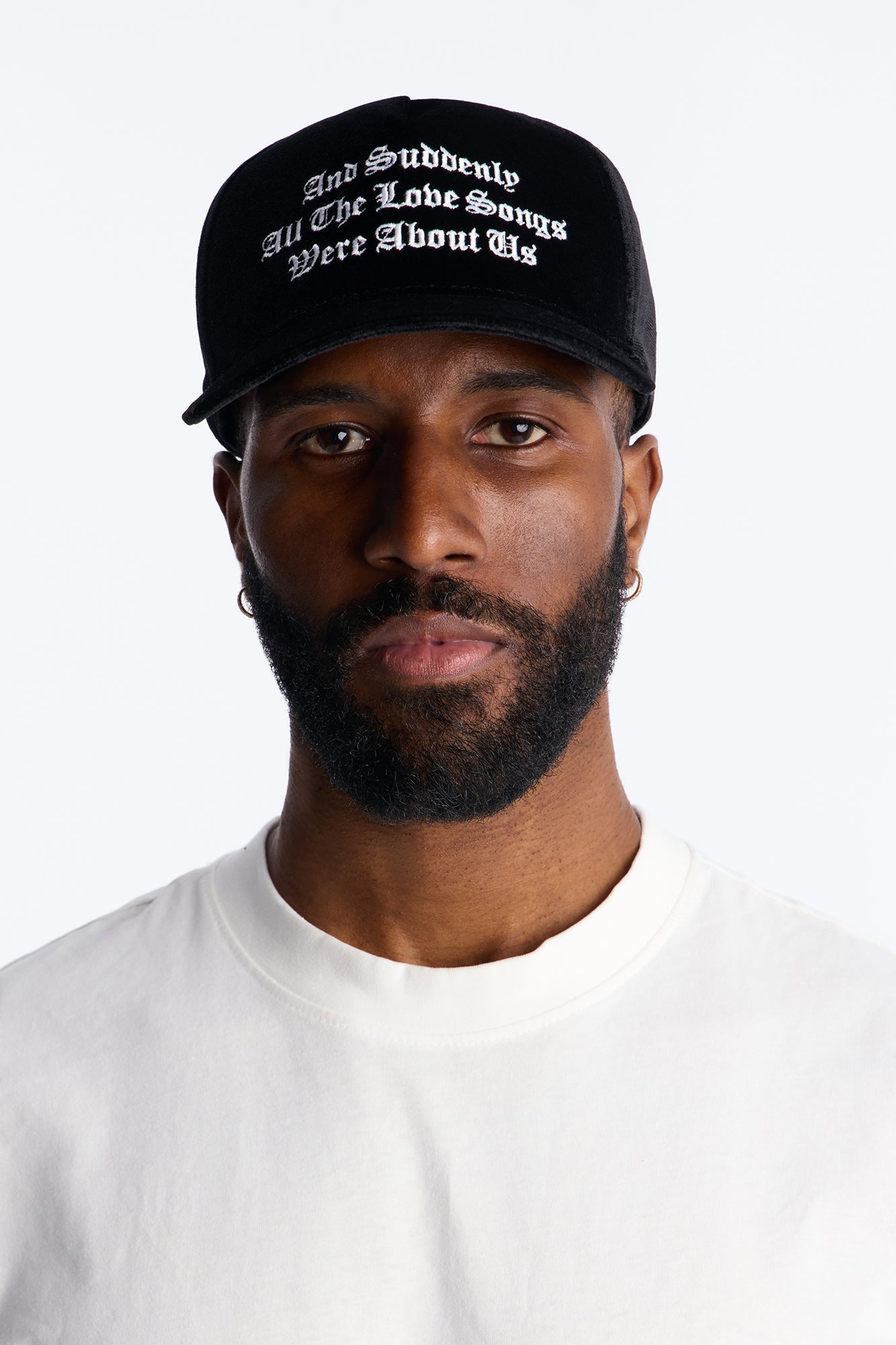 Love Song Structured Velvet Snapback Hat - Black Fashion Nova