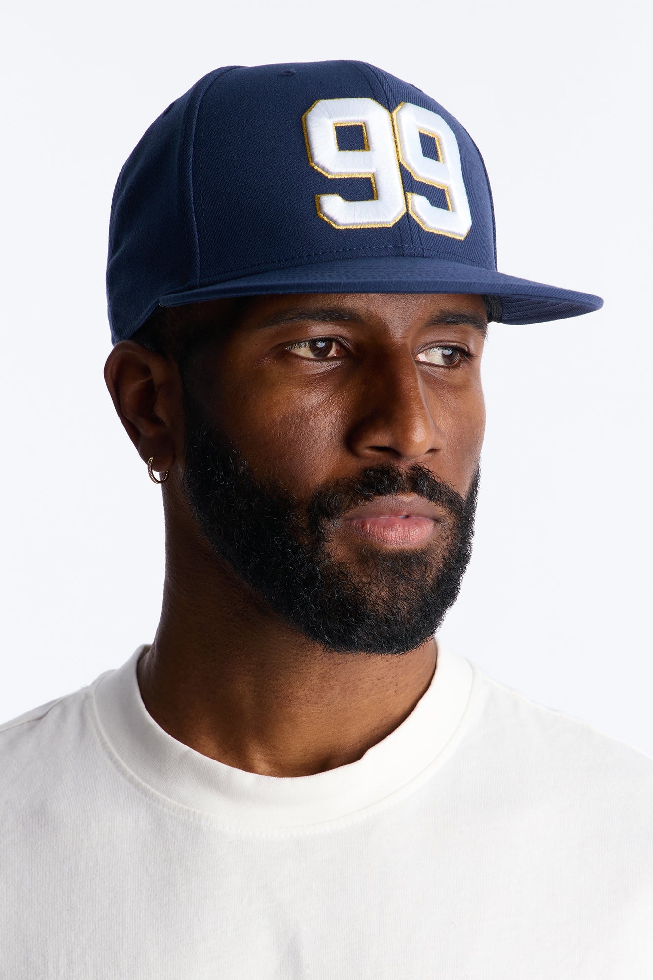 Number 99 Judge Baseball Hat - Navy Fashion Nova