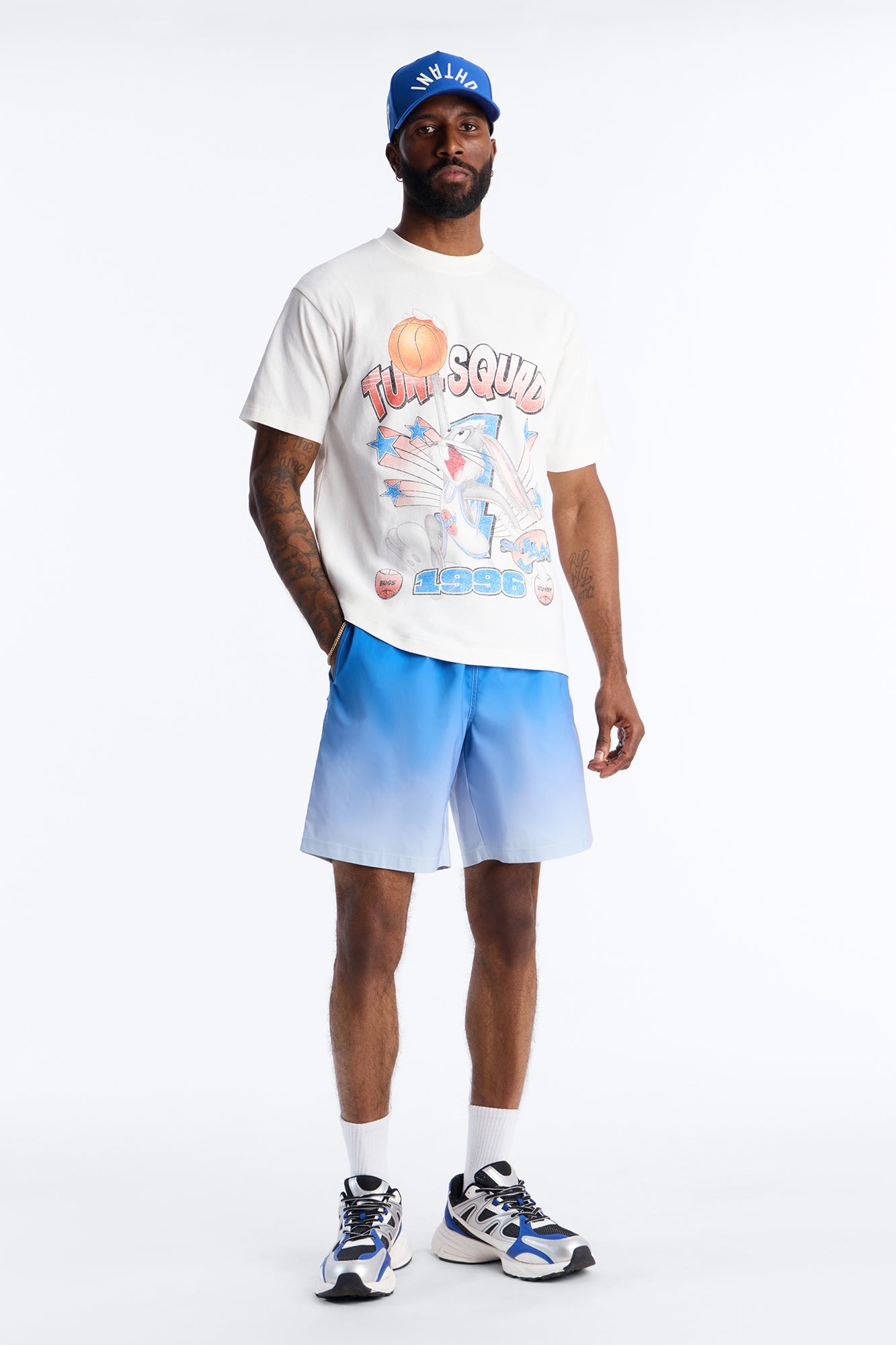 Space Jam Tune Squad 1996 Premium Short Sleeve Shirt - White Fashion Nova