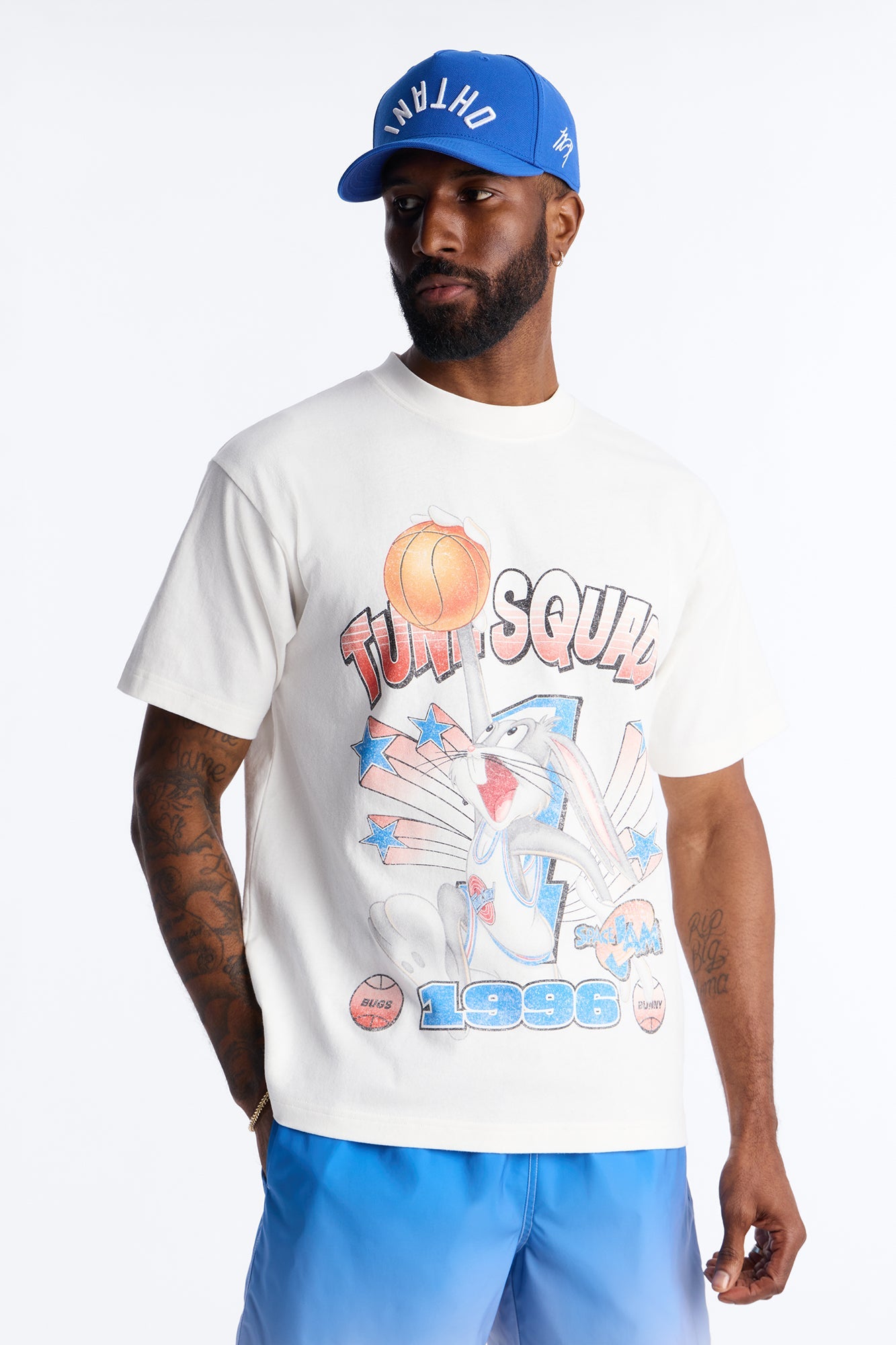 Space Jam Tune Squad 1996 Premium Short Sleeve Shirt - White Fashion Nova
