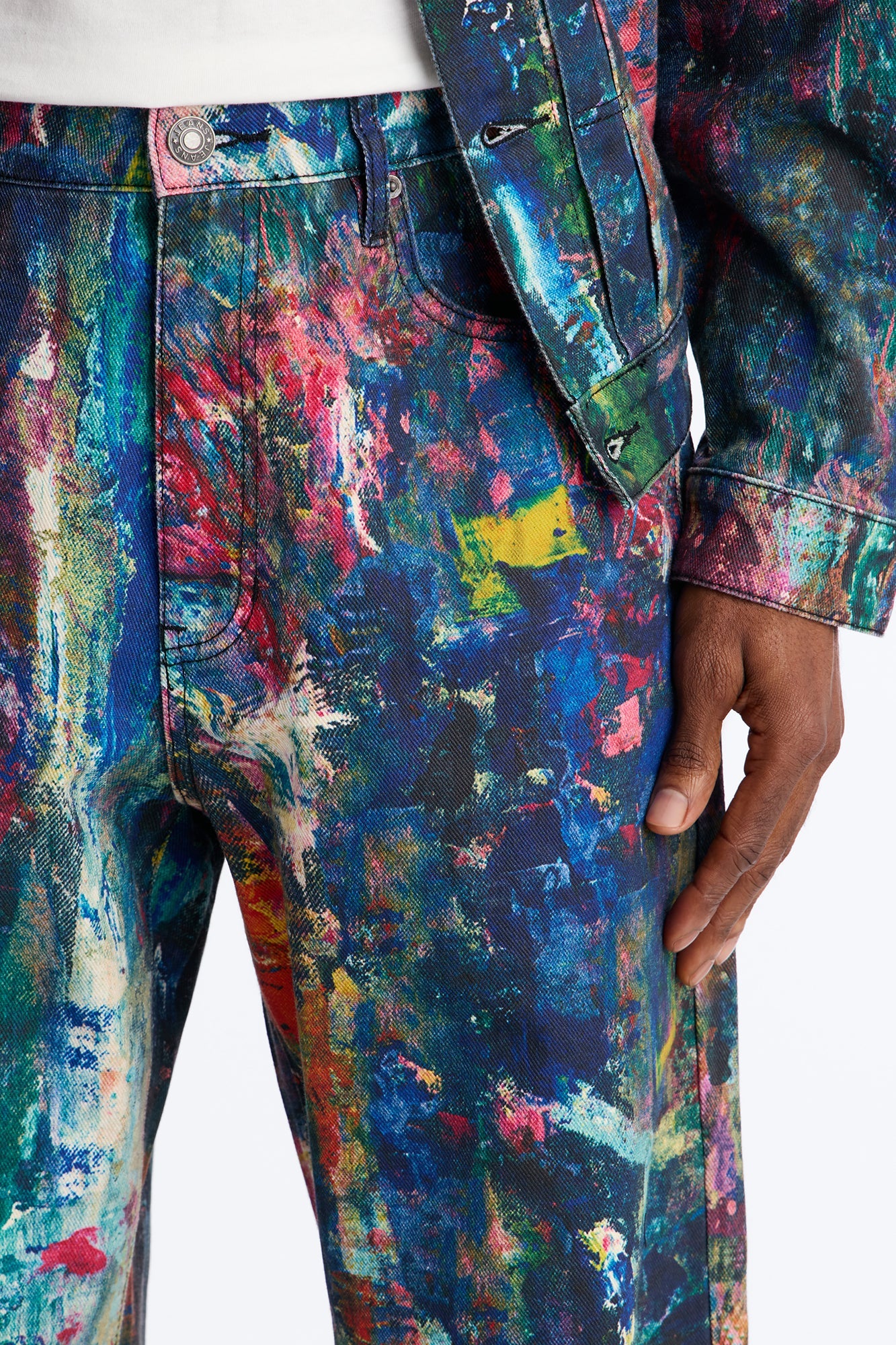 Baggy On The Gogh Painted Jean - Multi Color Fashion Nova