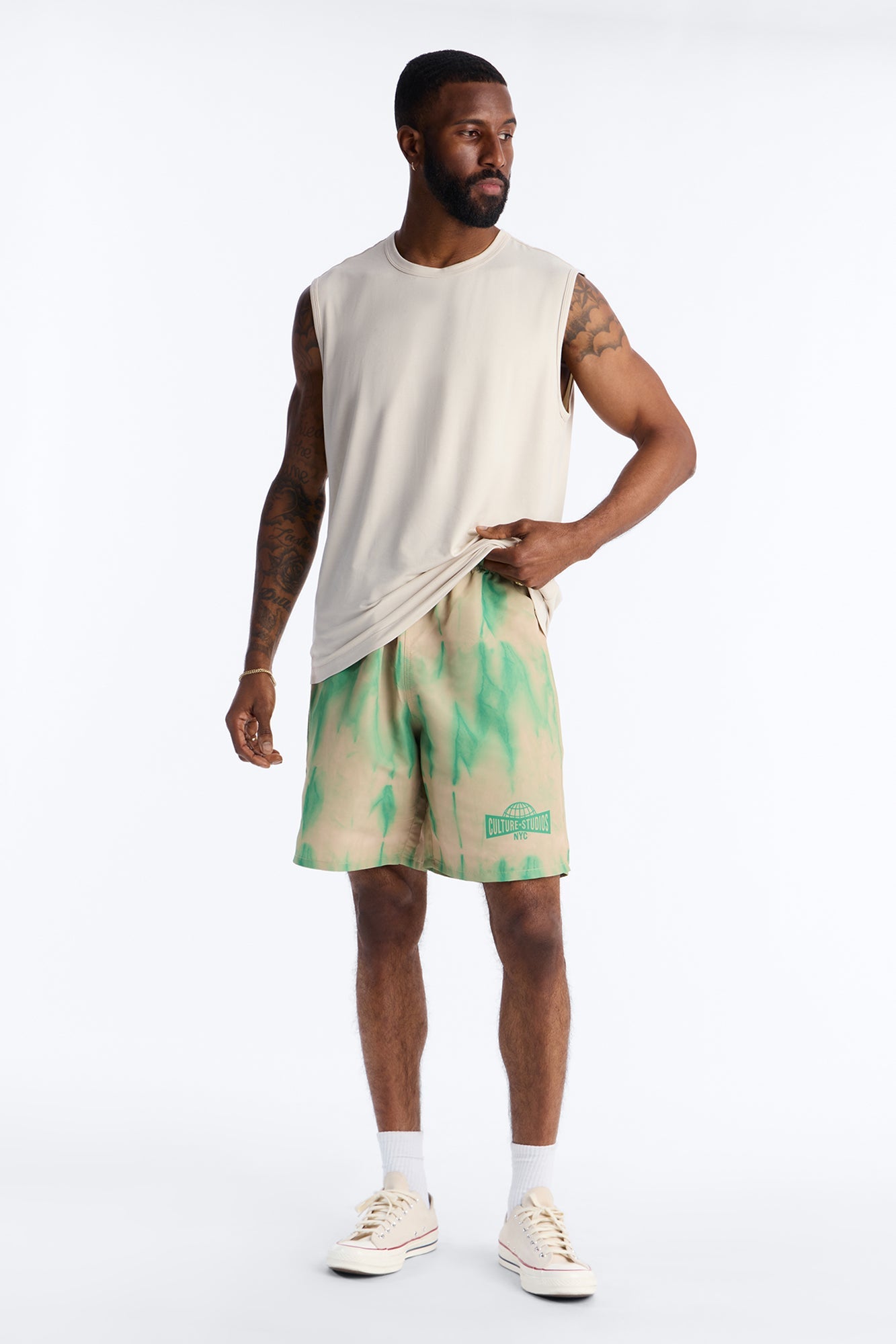 Relaxed Artificial View Short - Green Fashion Nova