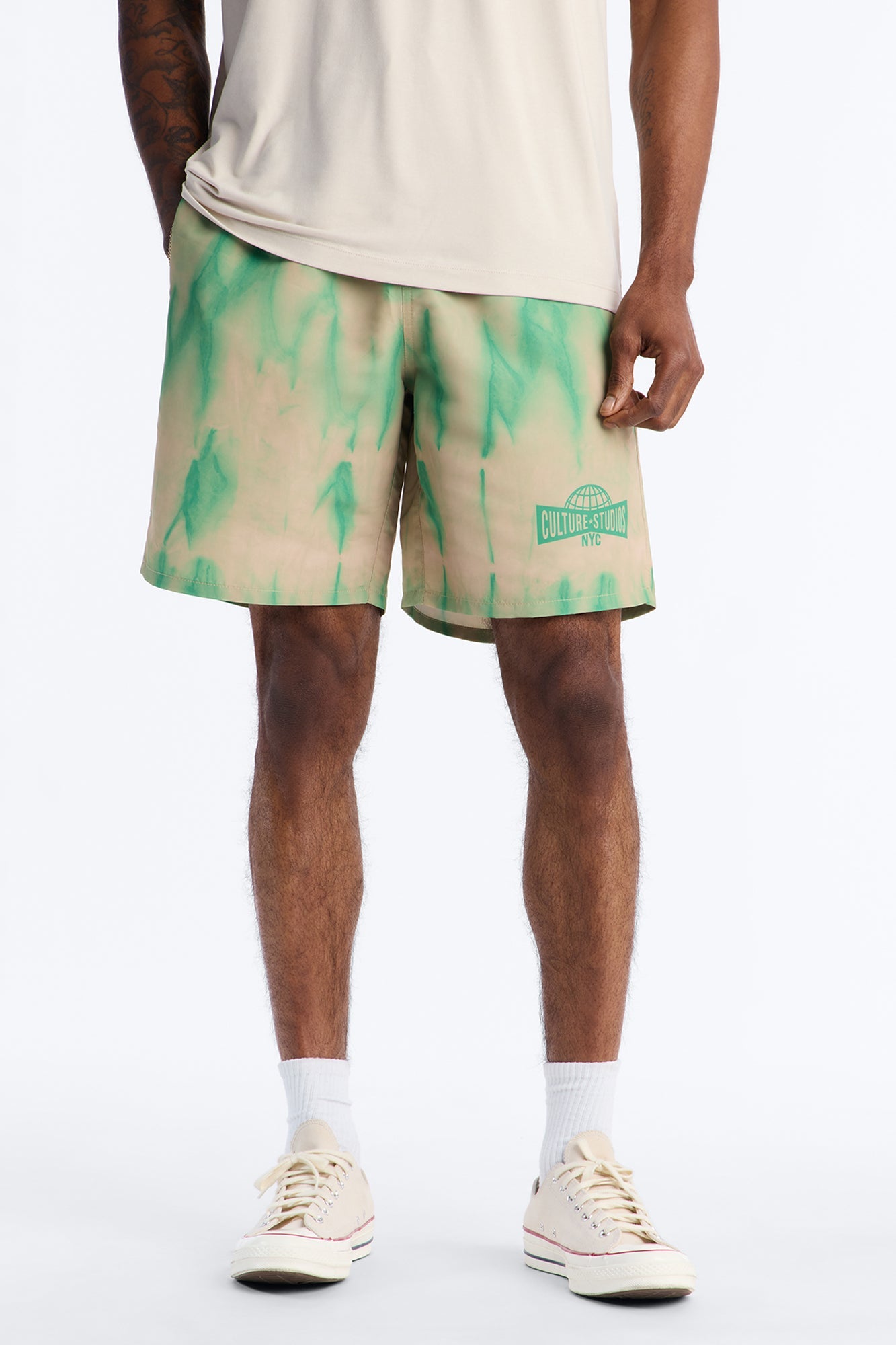 Relaxed Artificial View Short - Green Fashion Nova