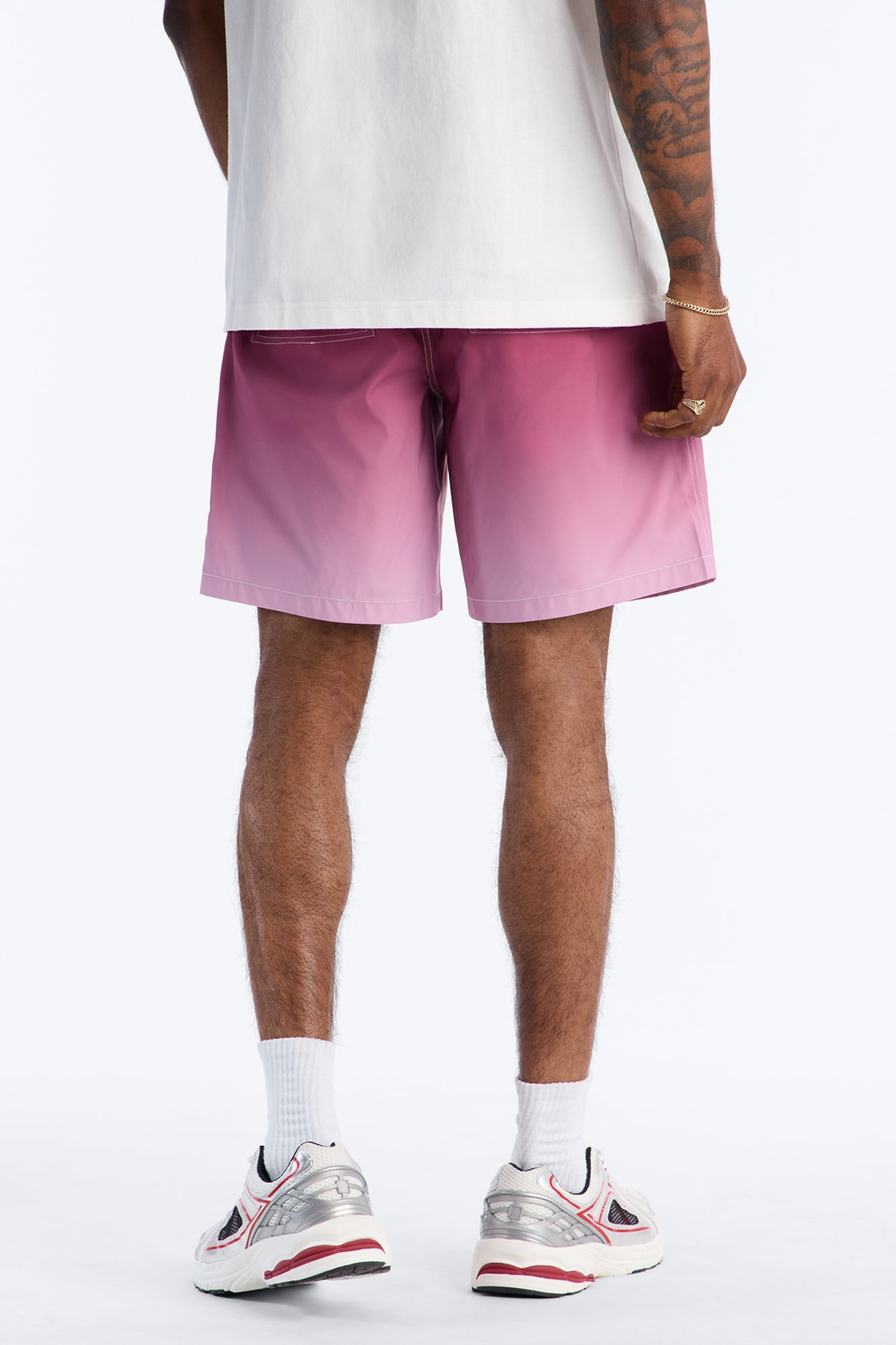 Relaxed Fade Away Ombre Short - Purple Fashion Nova