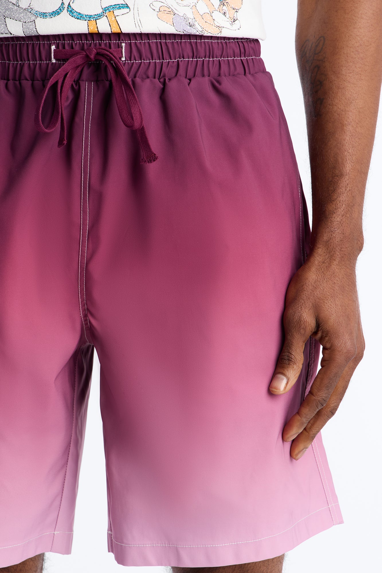 Relaxed Fade Away Ombre Short - Purple Fashion Nova