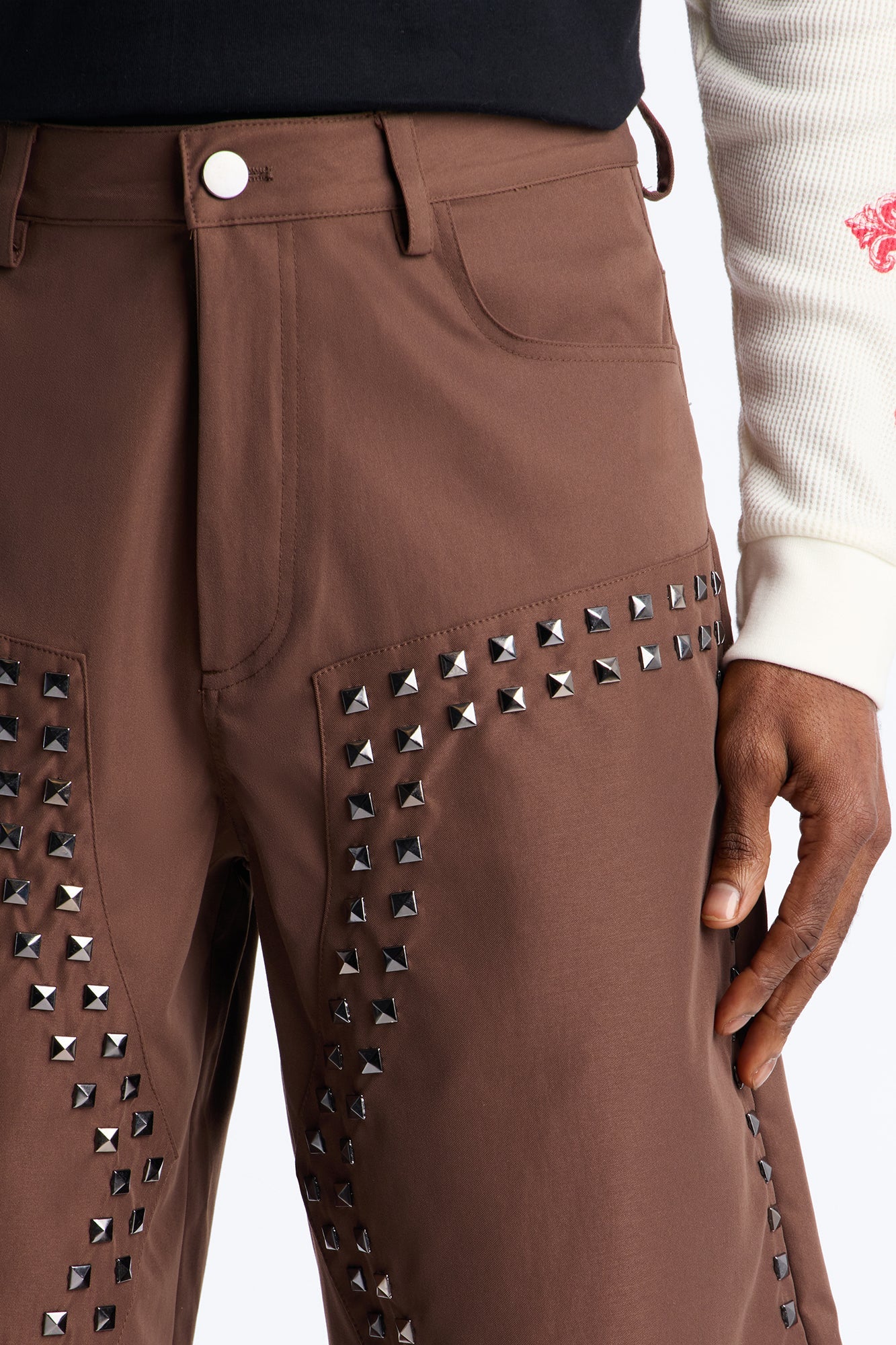 Baggy Silver Springs Studded Short - Brown Fashion Nova