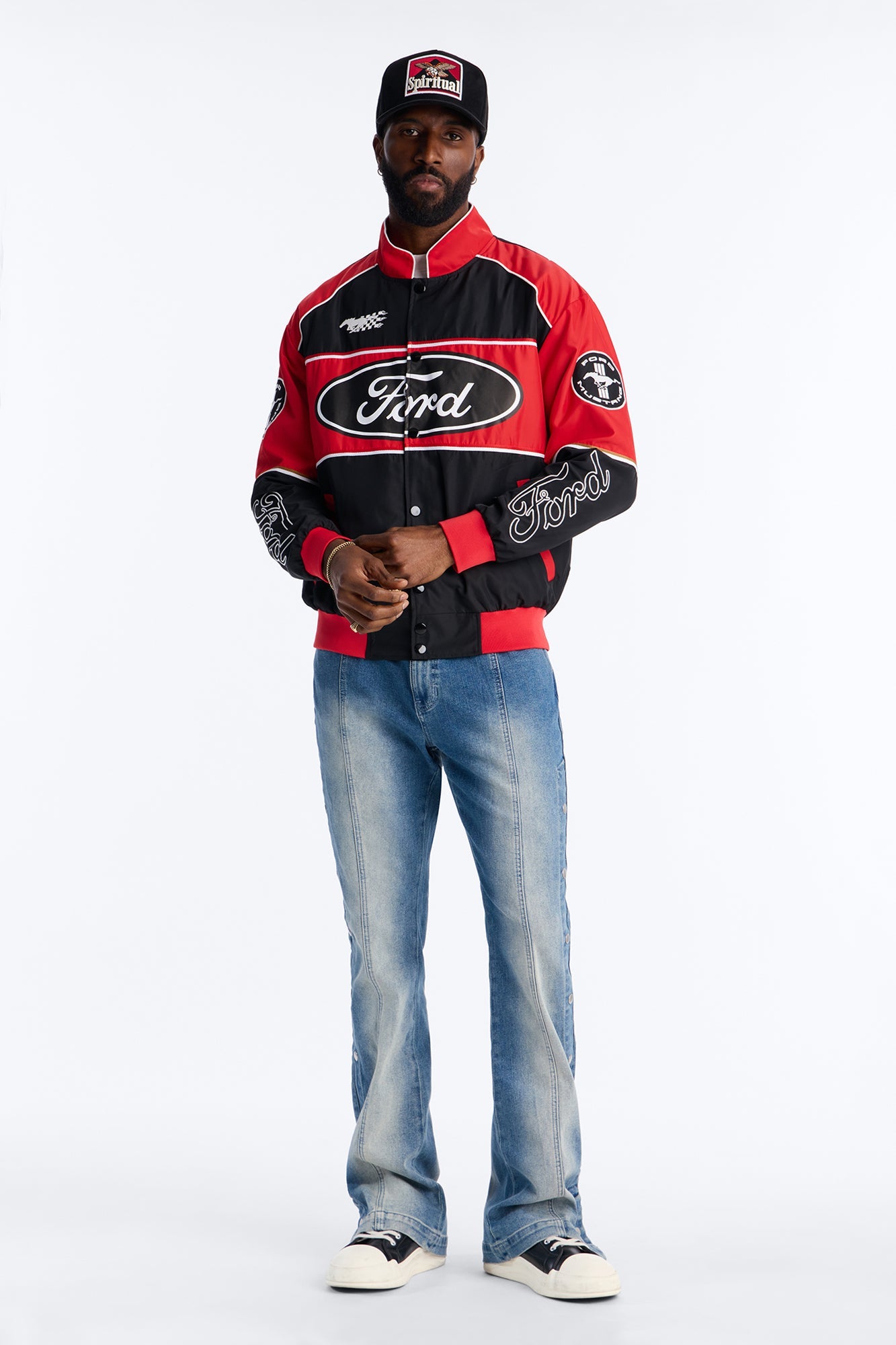 Oversized Ford Need For Speed Racing Jacket - Red Fashion Nova