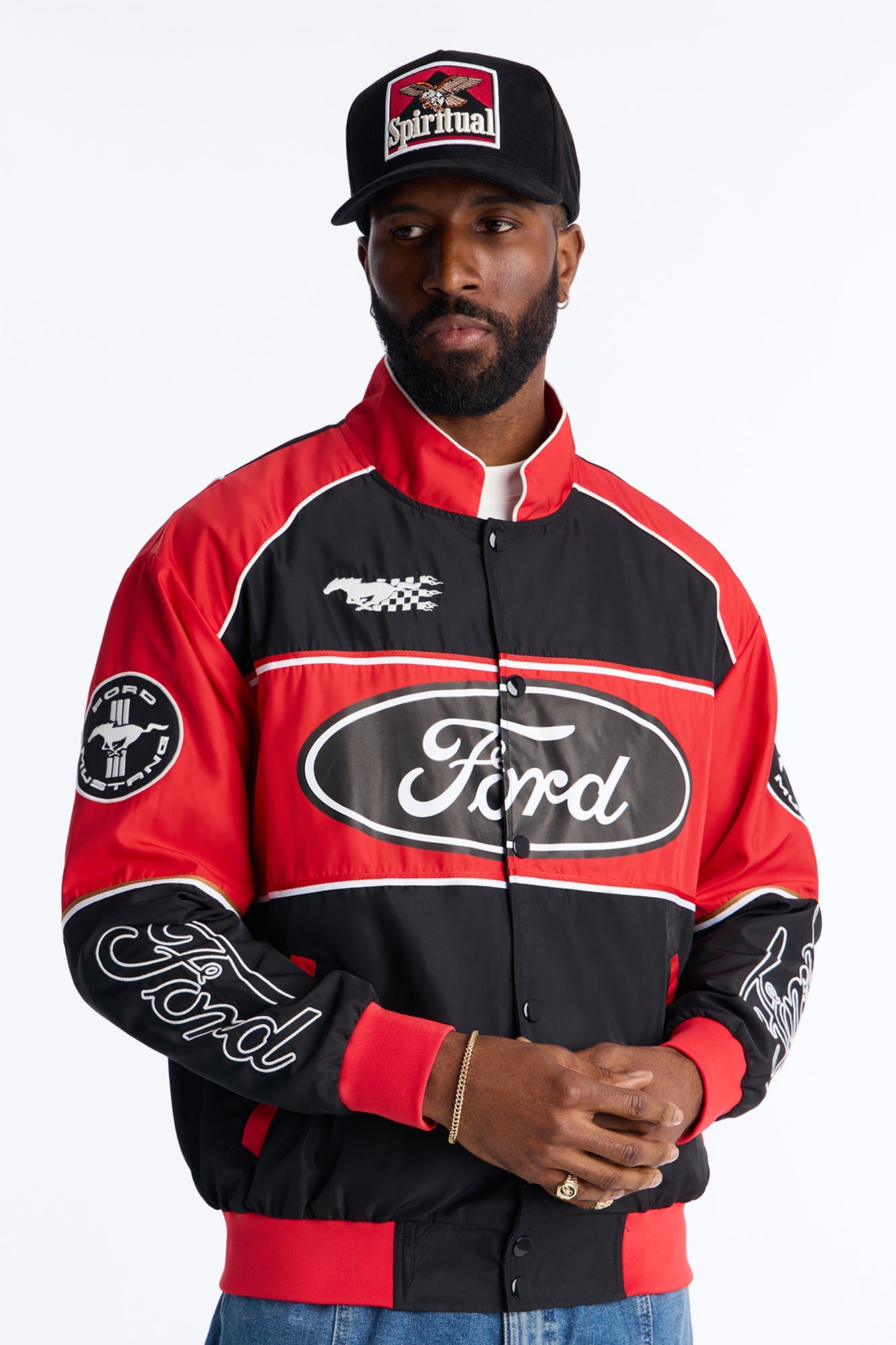 Oversized Ford Need For Speed Racing Jacket - Red Fashion Nova