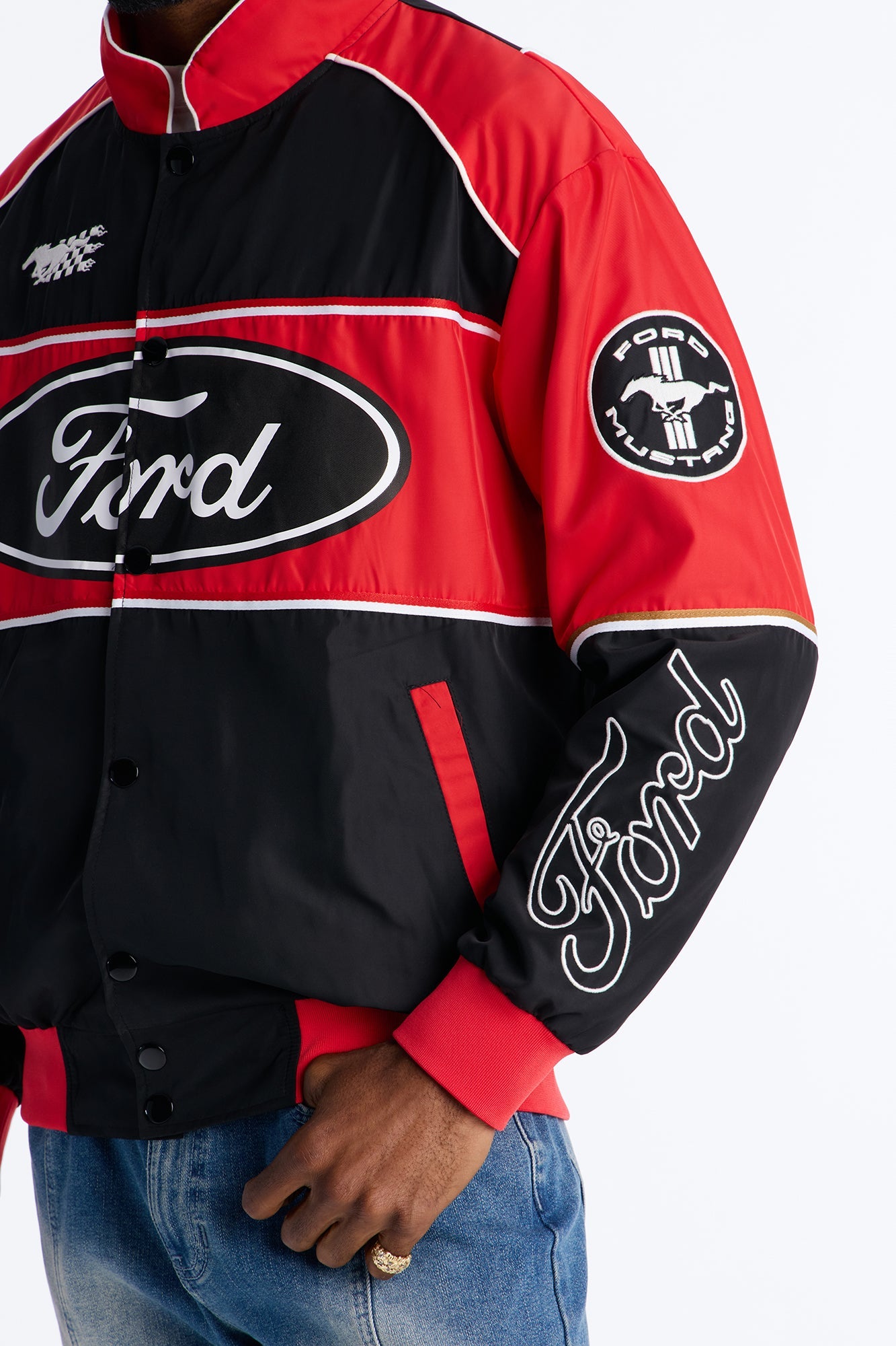 Oversized Ford Need For Speed Racing Jacket - Red Fashion Nova