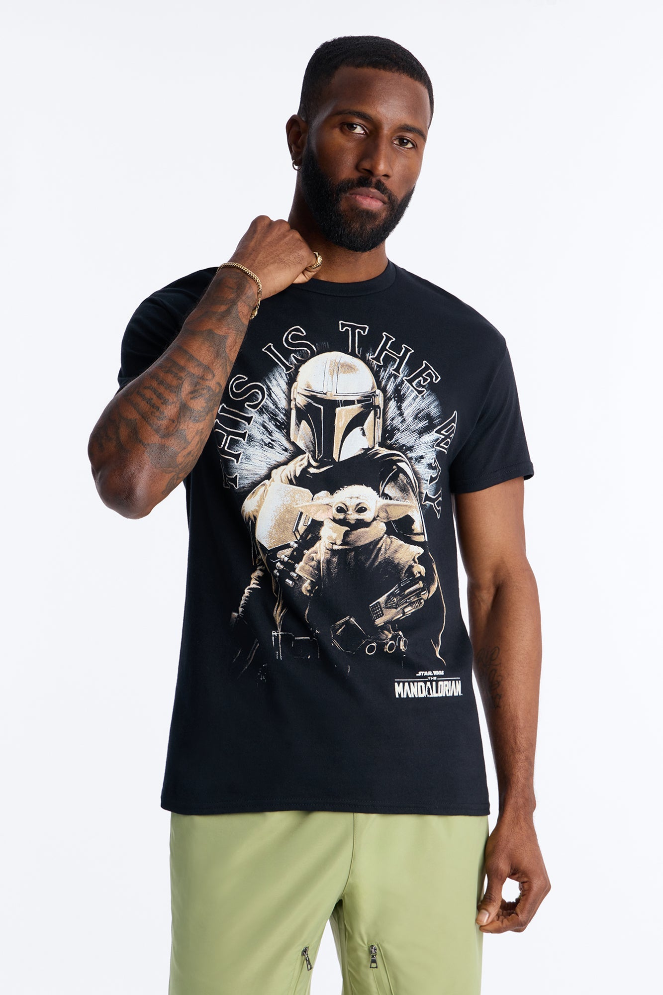 Star Wars The Mandalorian And Grogu Short Sleeve Tee - Black Fashion Nova