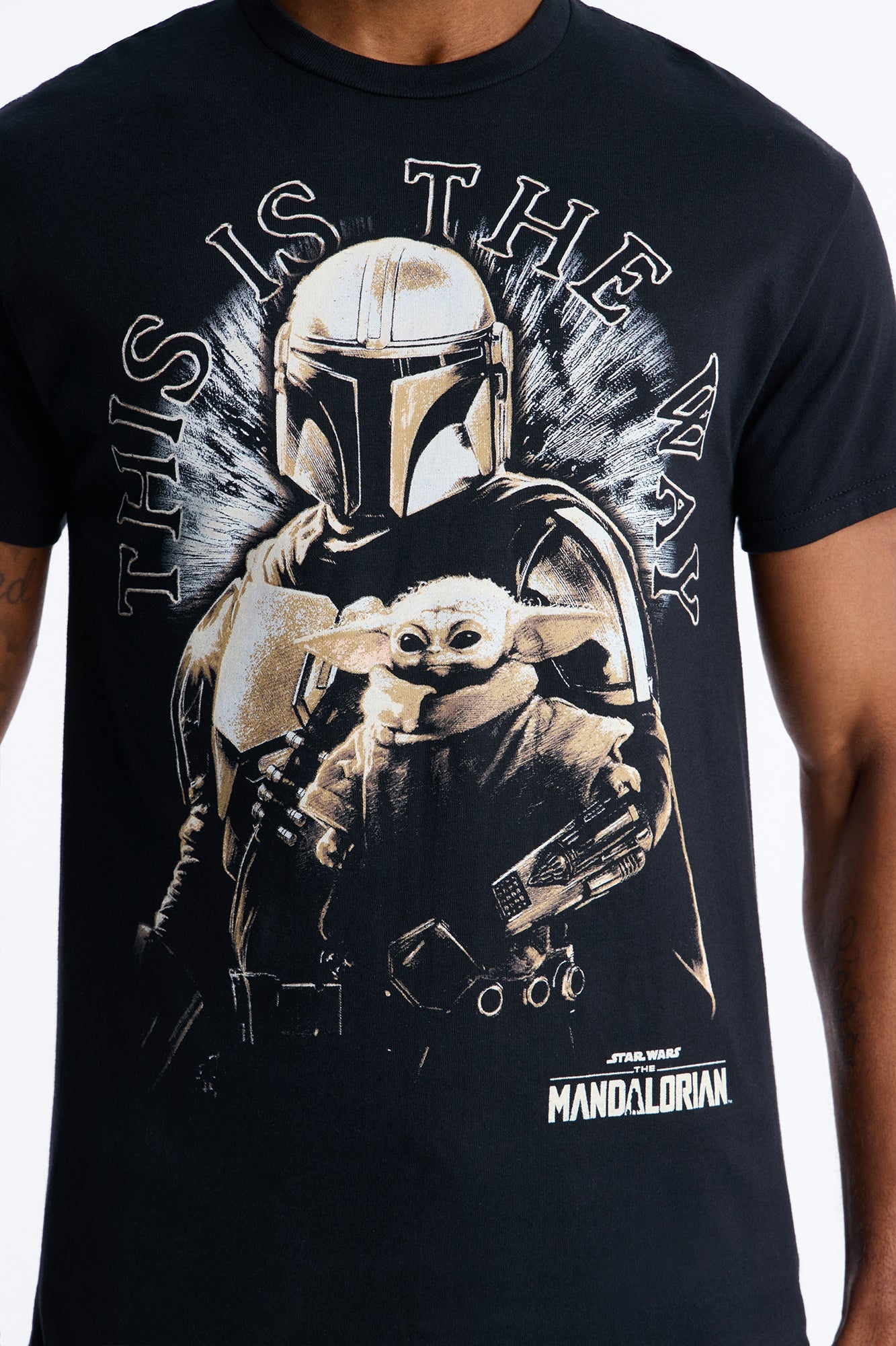 Star Wars The Mandalorian And Grogu Short Sleeve Tee - Black Fashion Nova