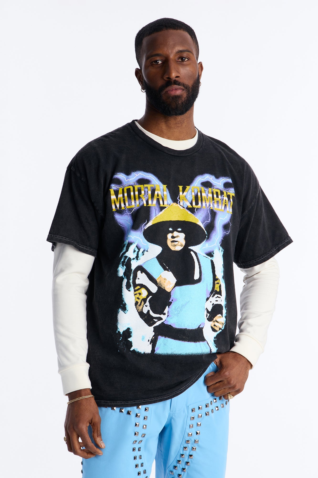 Heavenly Thunder Short Sleeve Tee - Black Fashion Nova