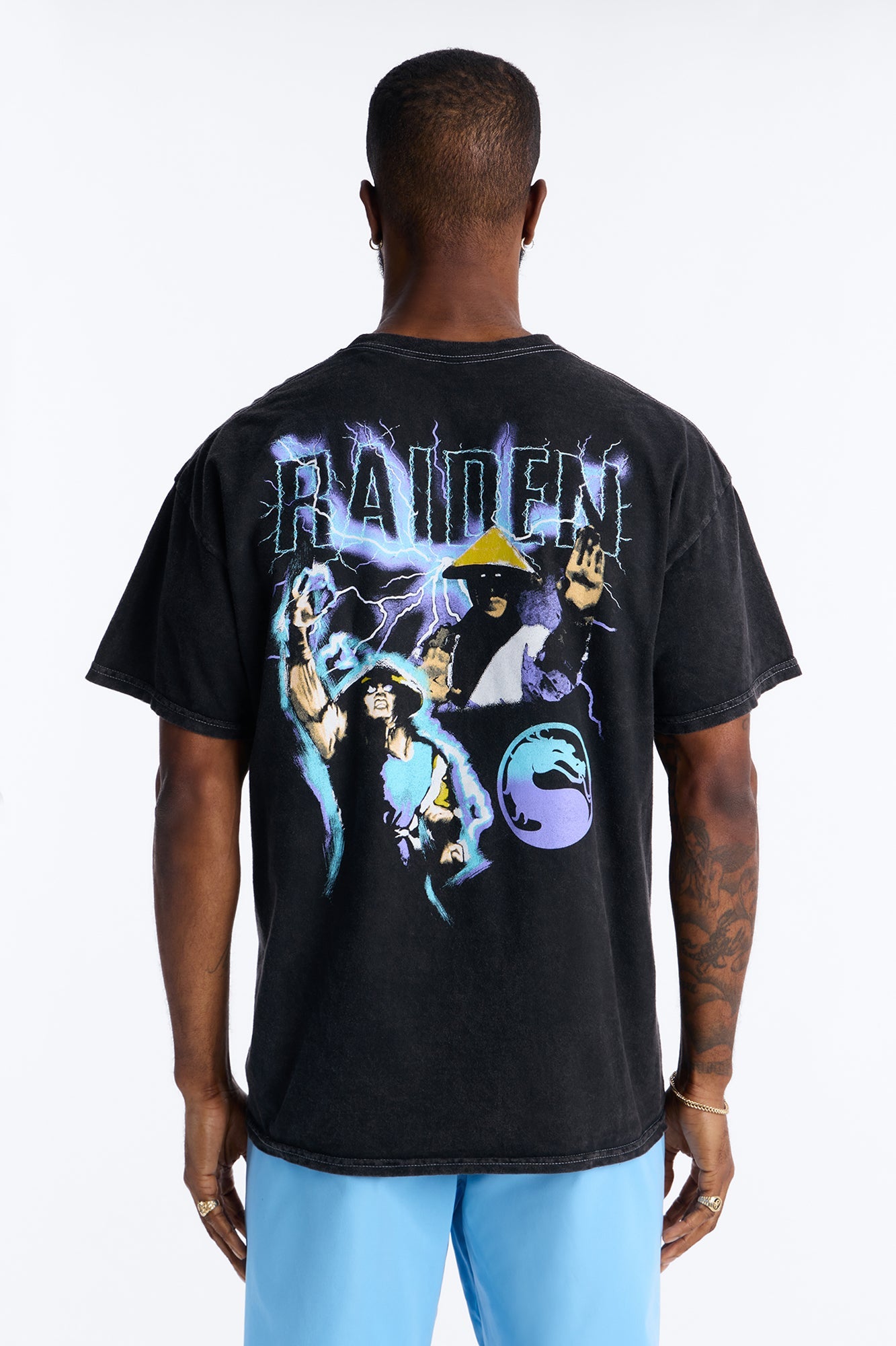Heavenly Thunder Short Sleeve Tee - Black Fashion Nova