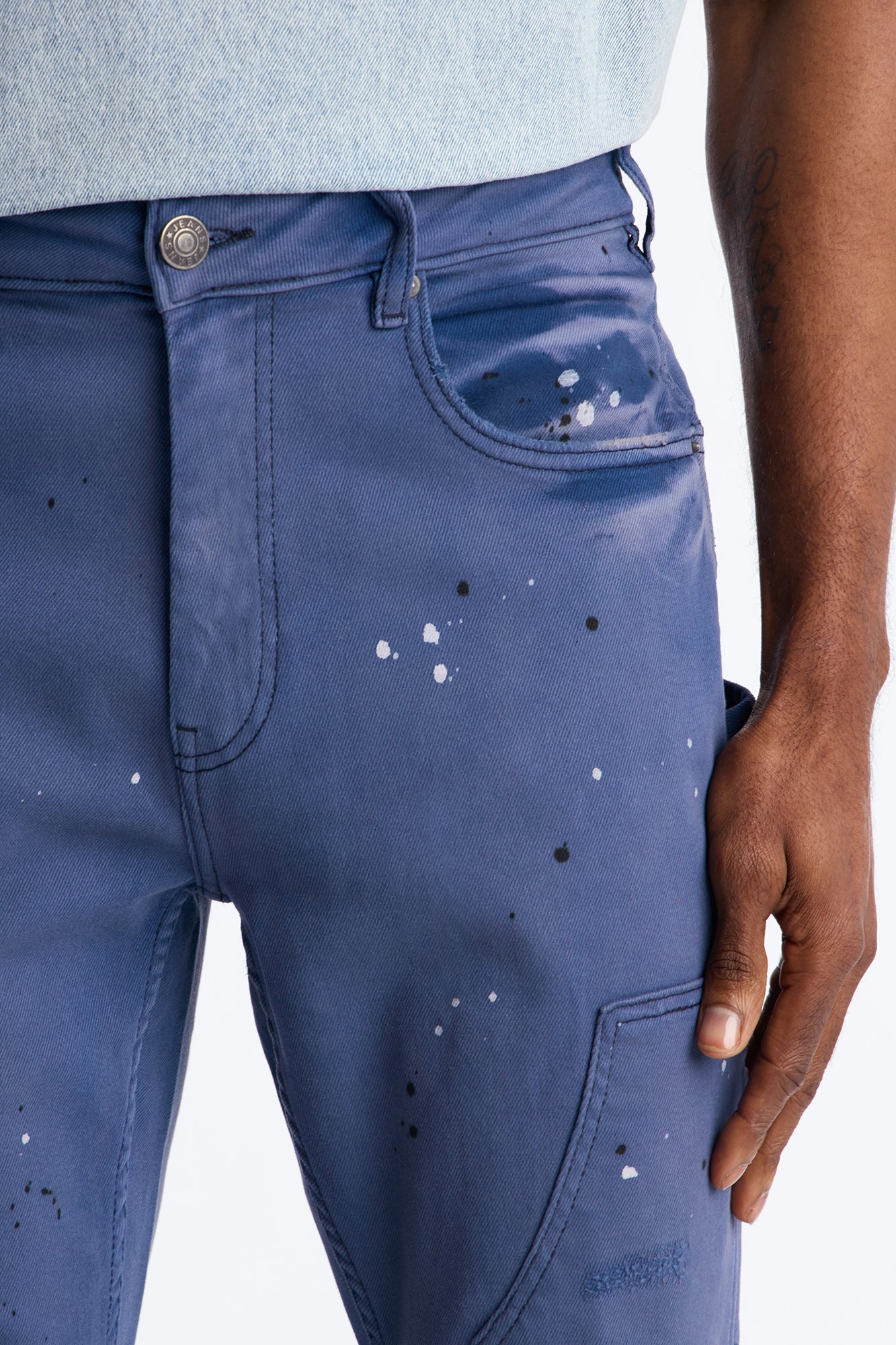 Stacked Skinny Flare Old Painters Carpenter Jean - Navy Fashion Nova