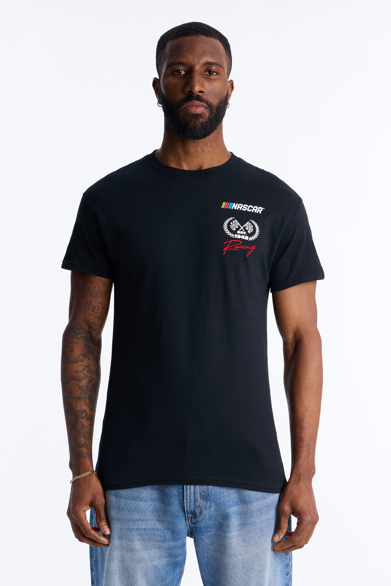 Nascar Racing 1948 Short Sleeve Tee - Black Fashion Nova