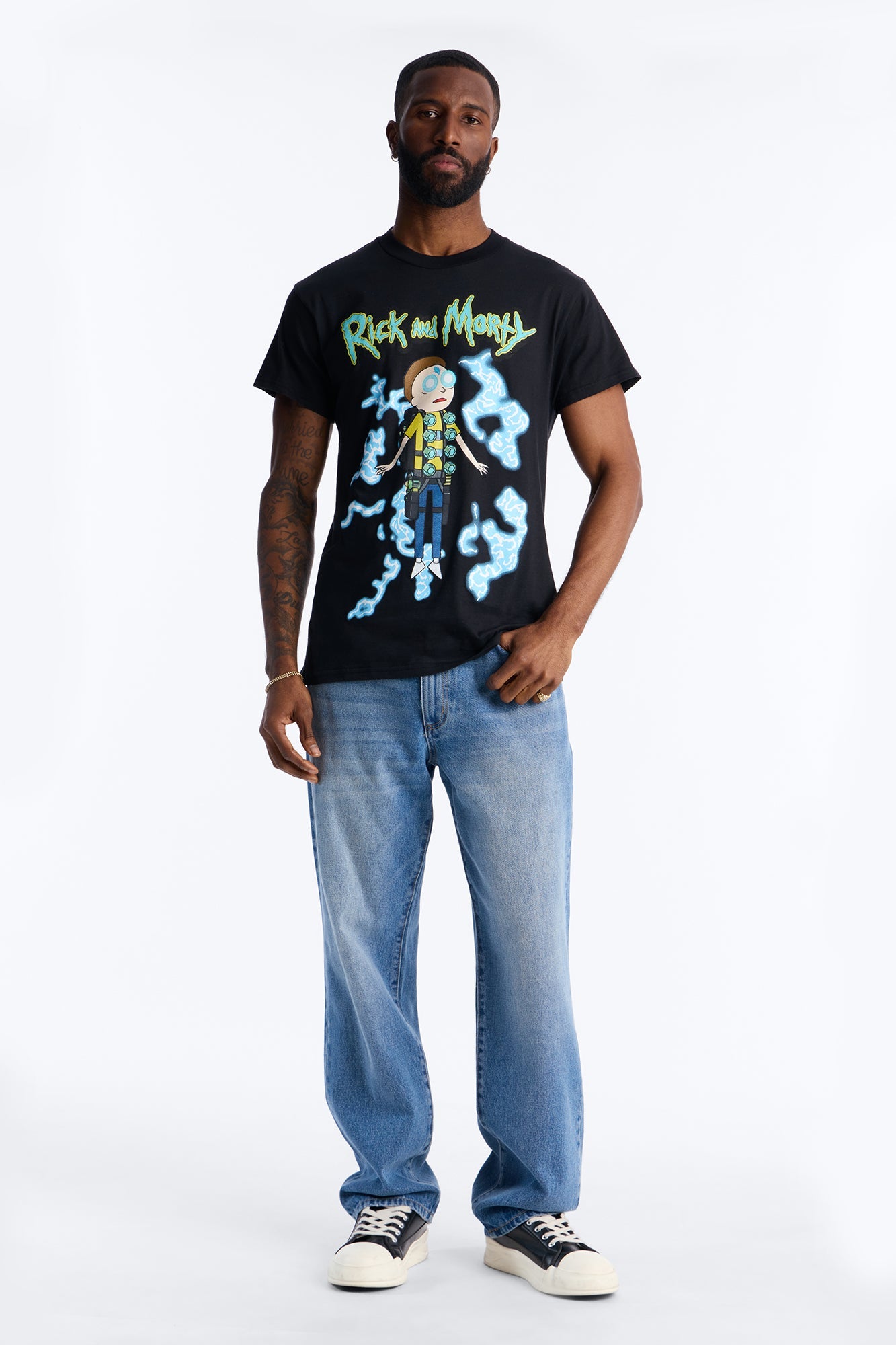 Rick And Morty RICK HAS THE POWER Short Sleeve Tee - Black Fashion Nova