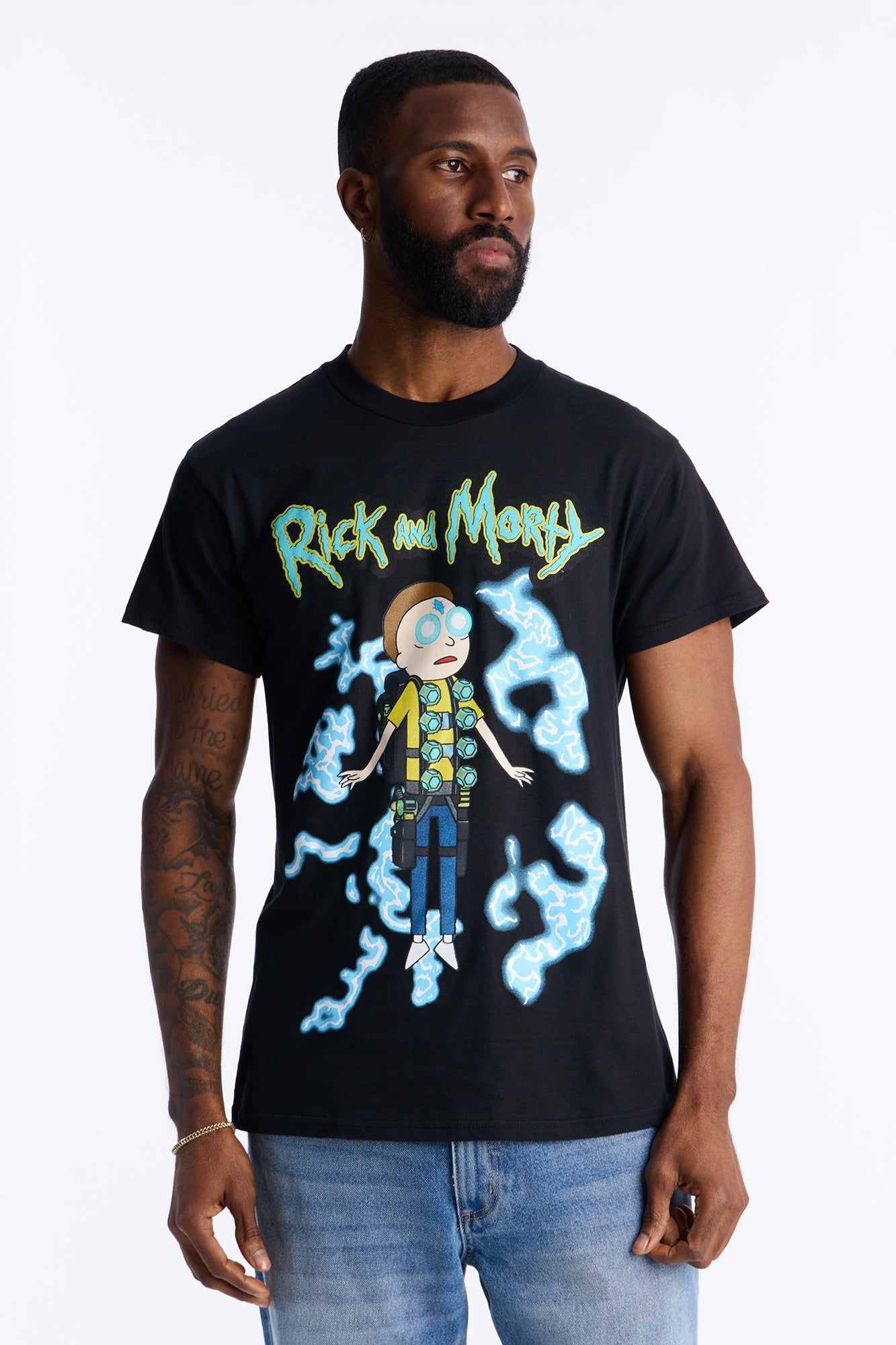 Rick And Morty RICK HAS THE POWER Short Sleeve Tee - Black Fashion Nova