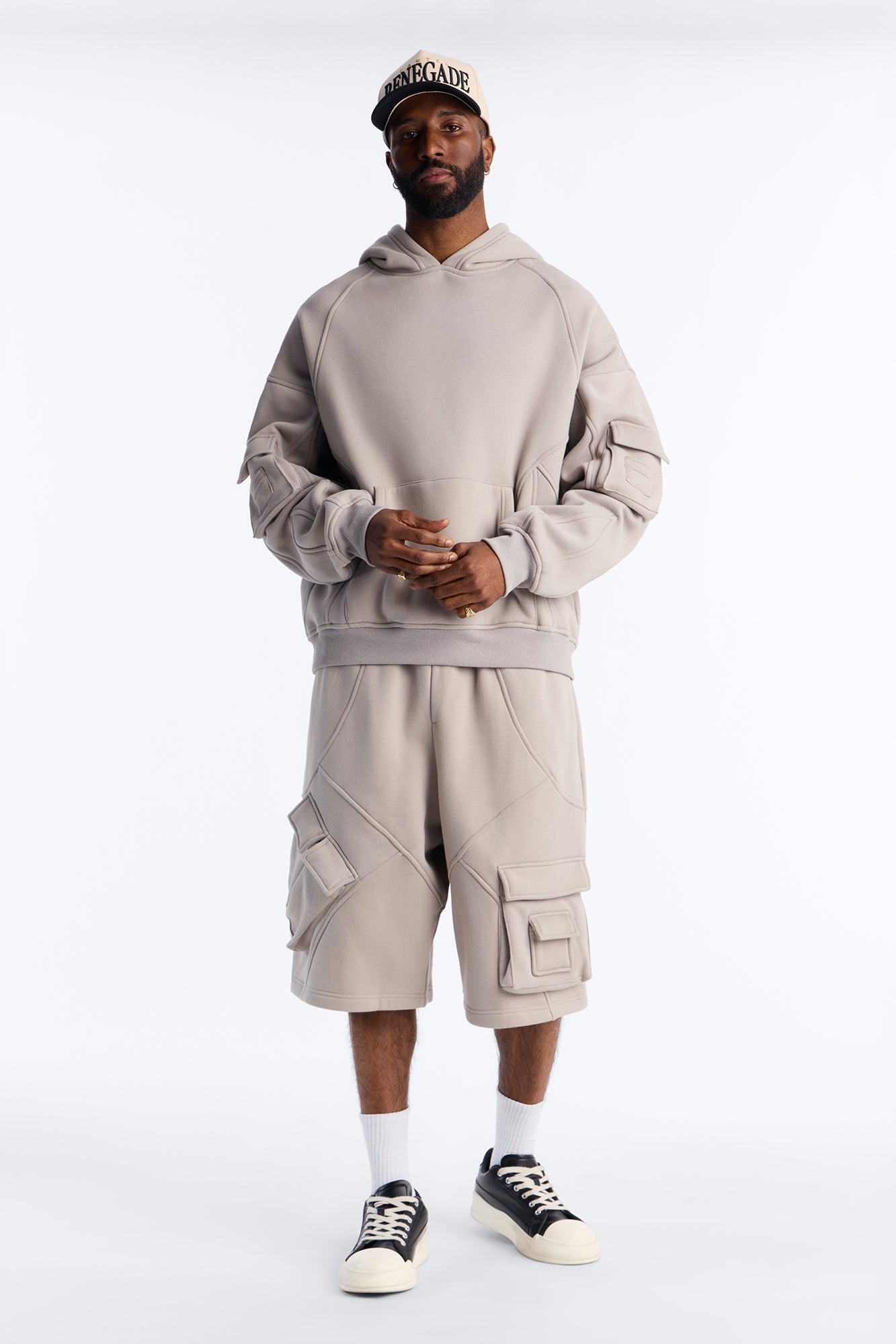 Oversized Chaos Cargo Hoodie - Grey Fashion Nova