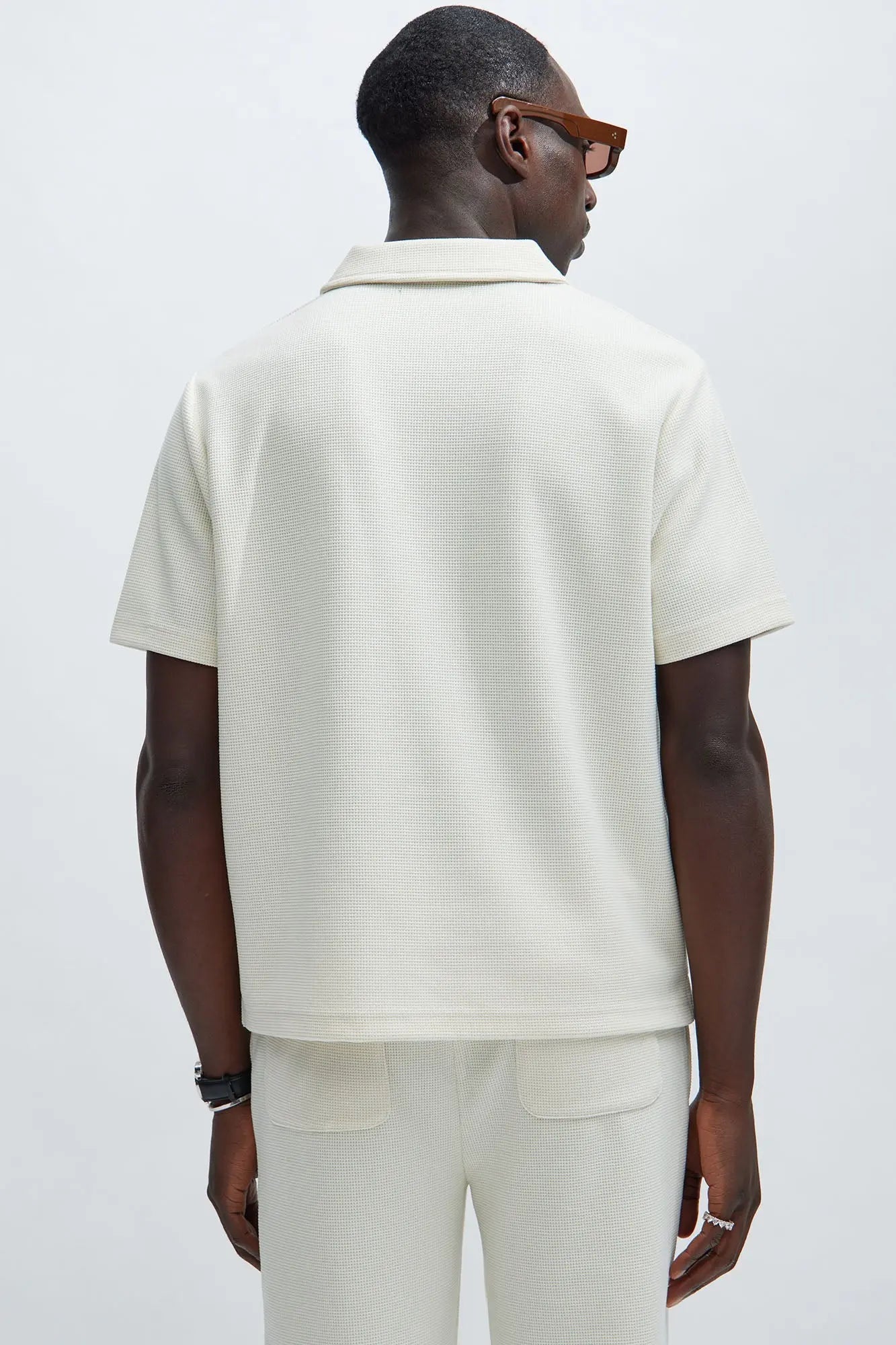 Cairo Textured Polo - Cream Fashion Nova