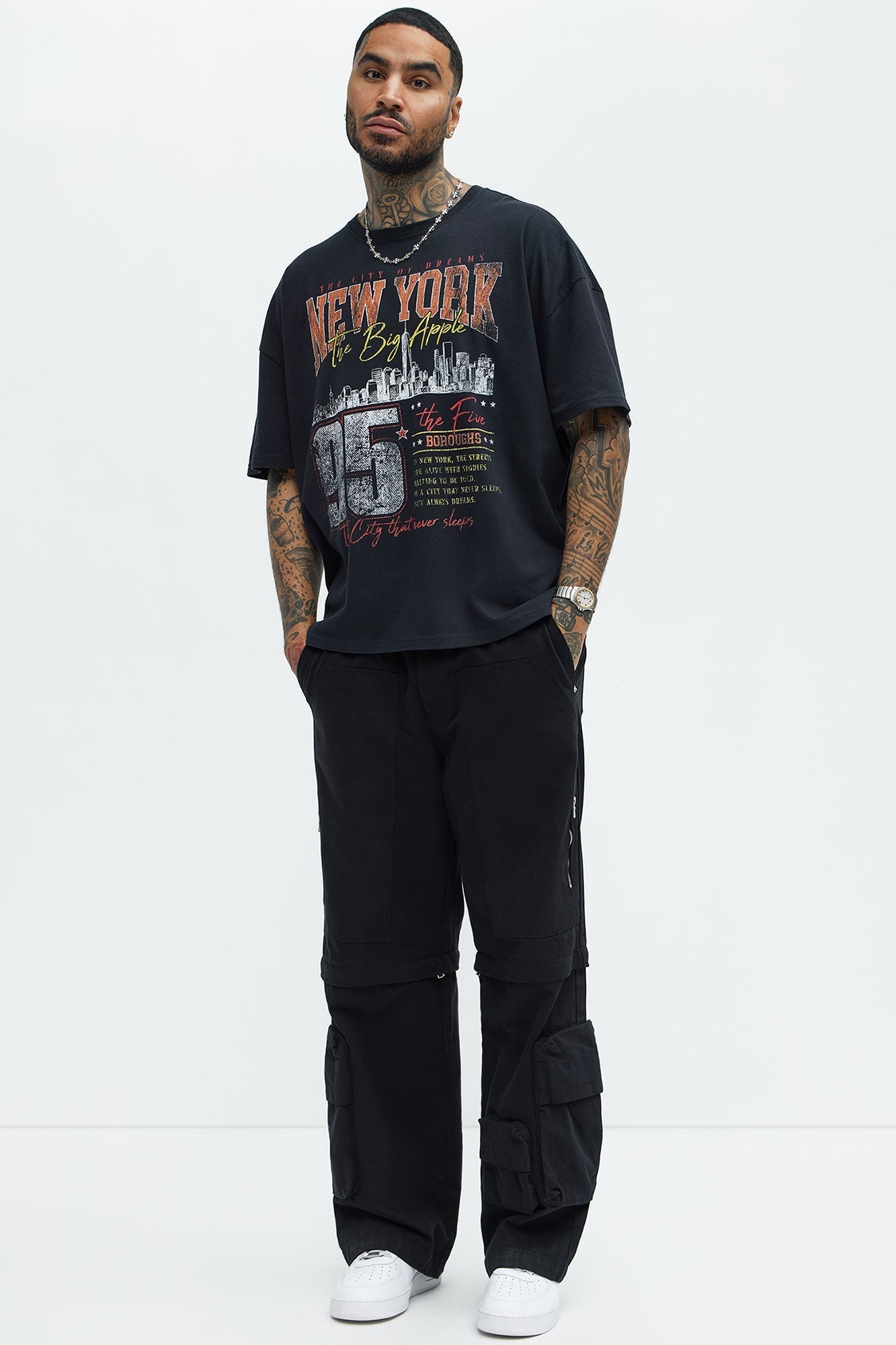 The Big Apple NYC Oversized Short Sleeve Tee - Black Fashion Nova