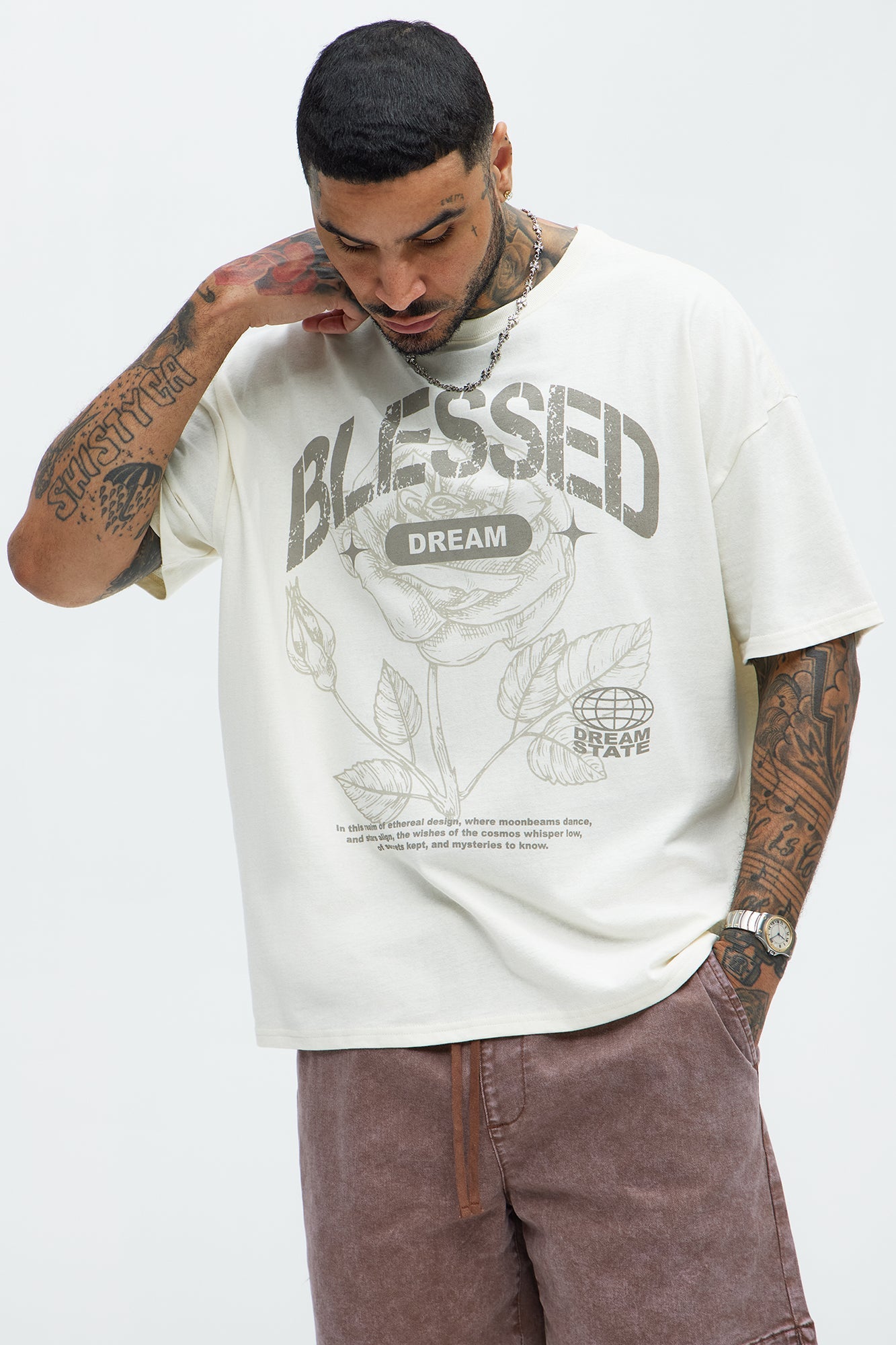 Bless Dreams Oversized Short Sleeve Tee - White Fashion Nova