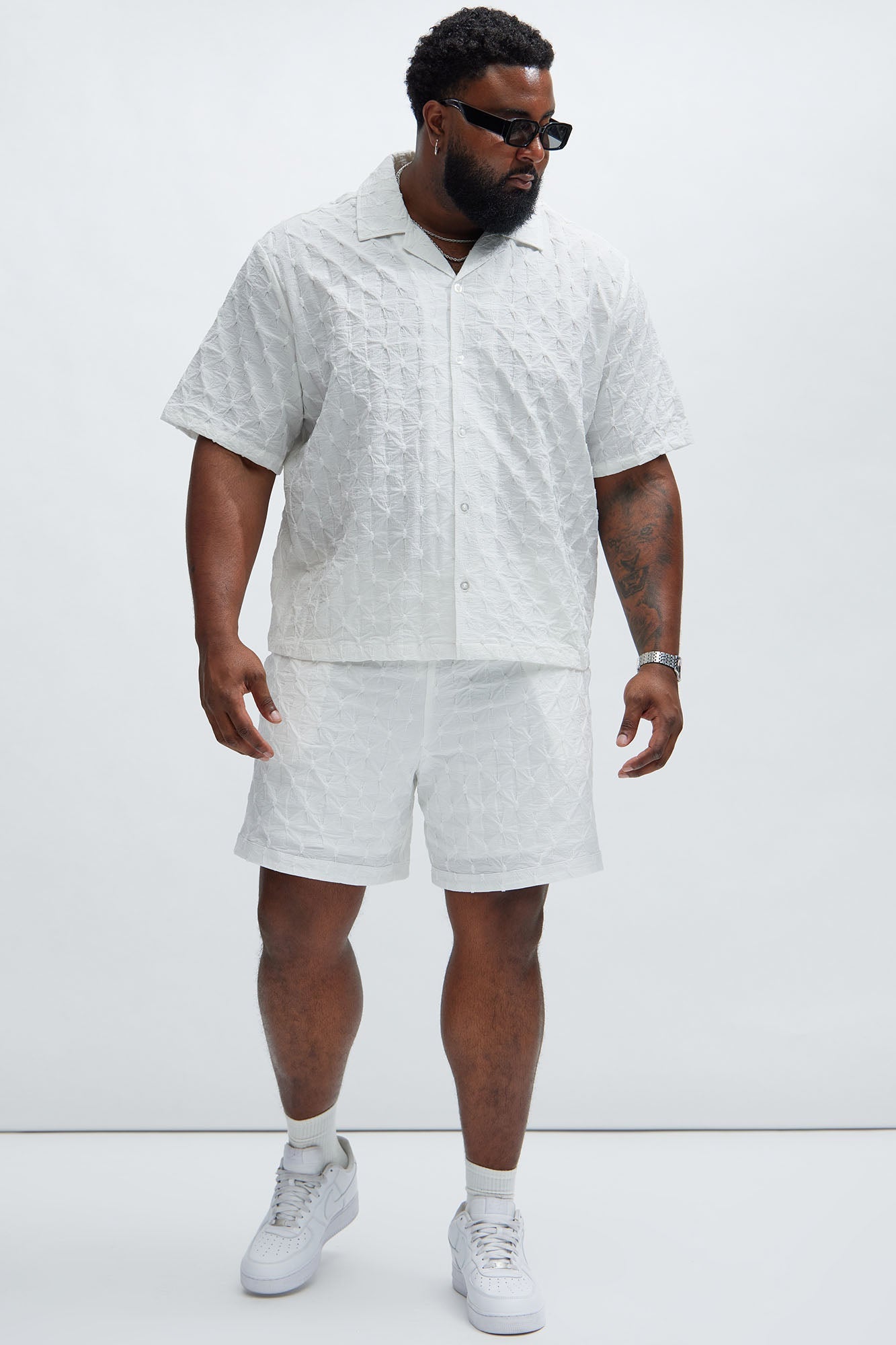 Atticus Textured Shirt - White Fashion Nova