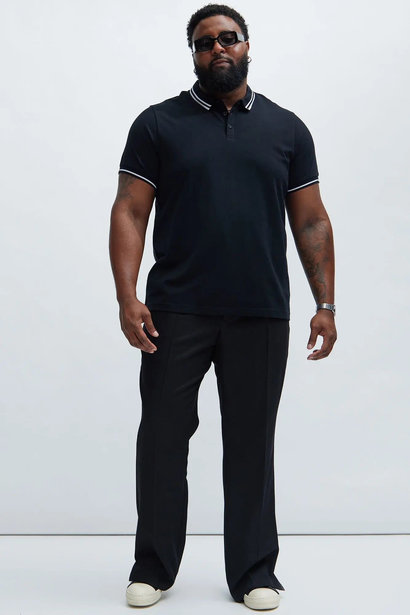 Wilson Short Sleeve Polo - Black Fashion Nova