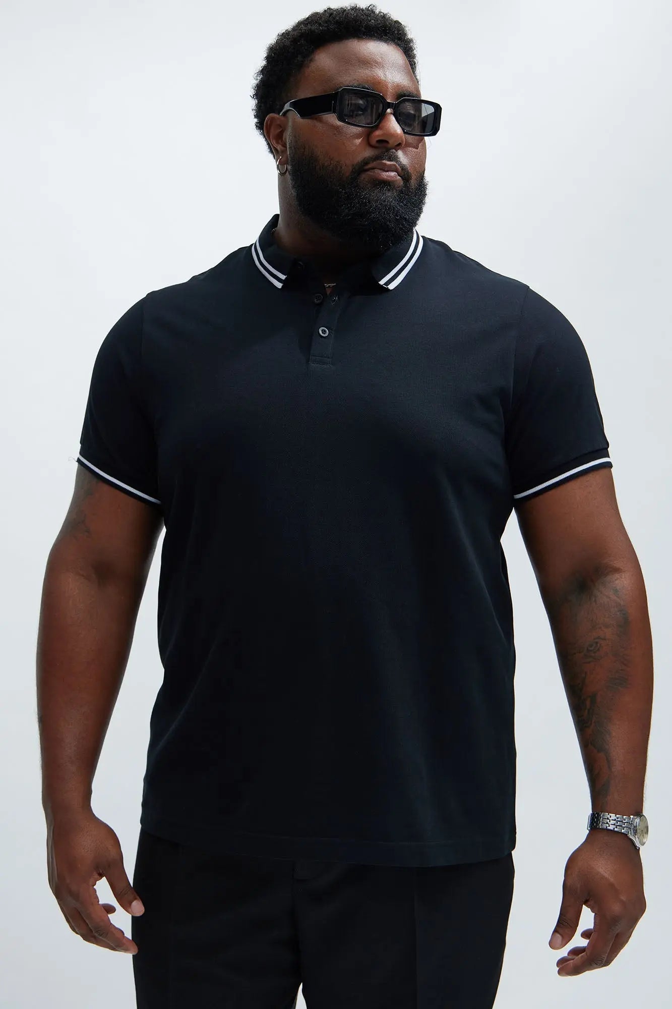 Wilson Short Sleeve Polo - Black Fashion Nova
