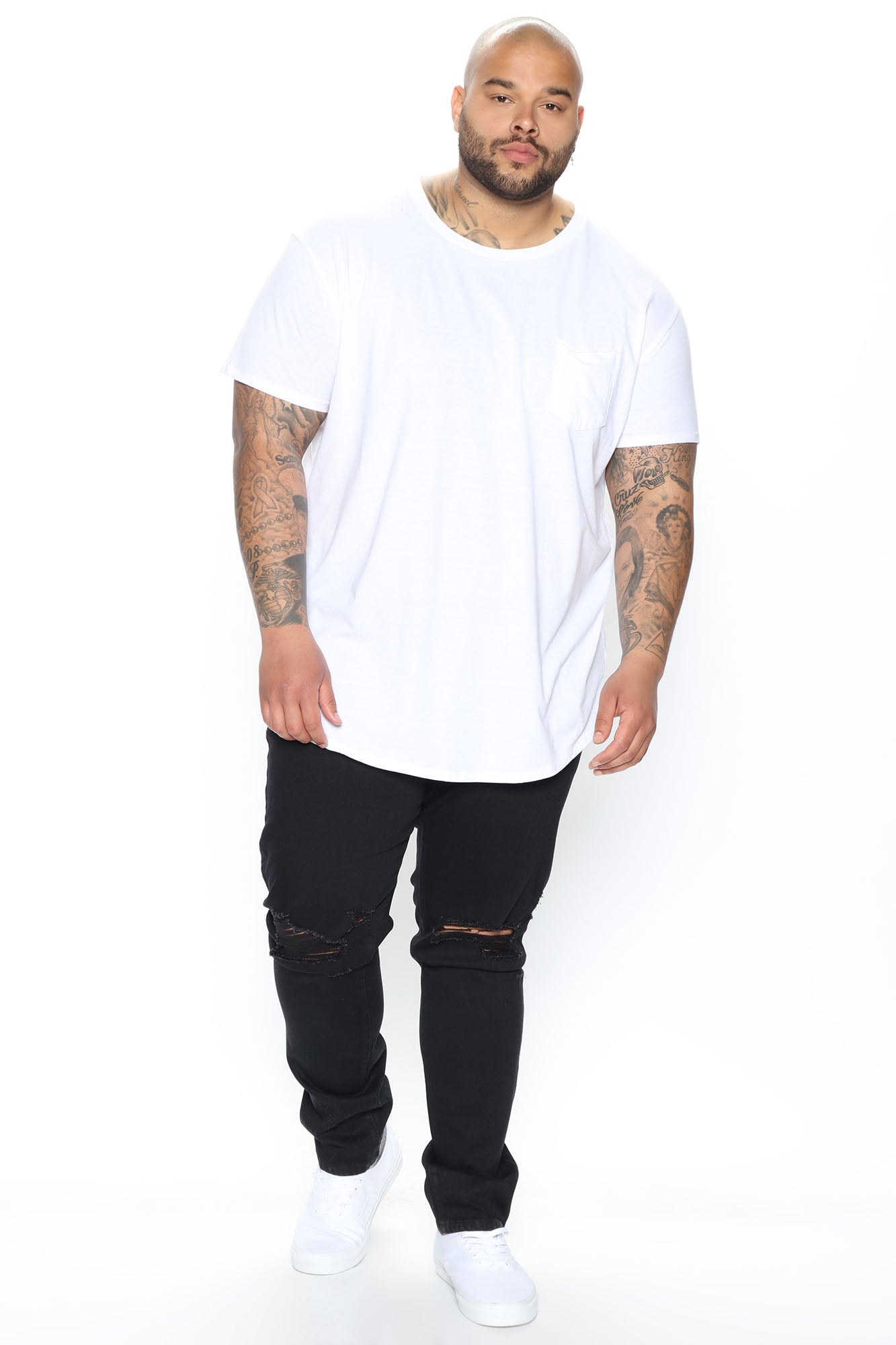 Jasper Skinny Ripped Knee Jeans - Black Fashion Nova