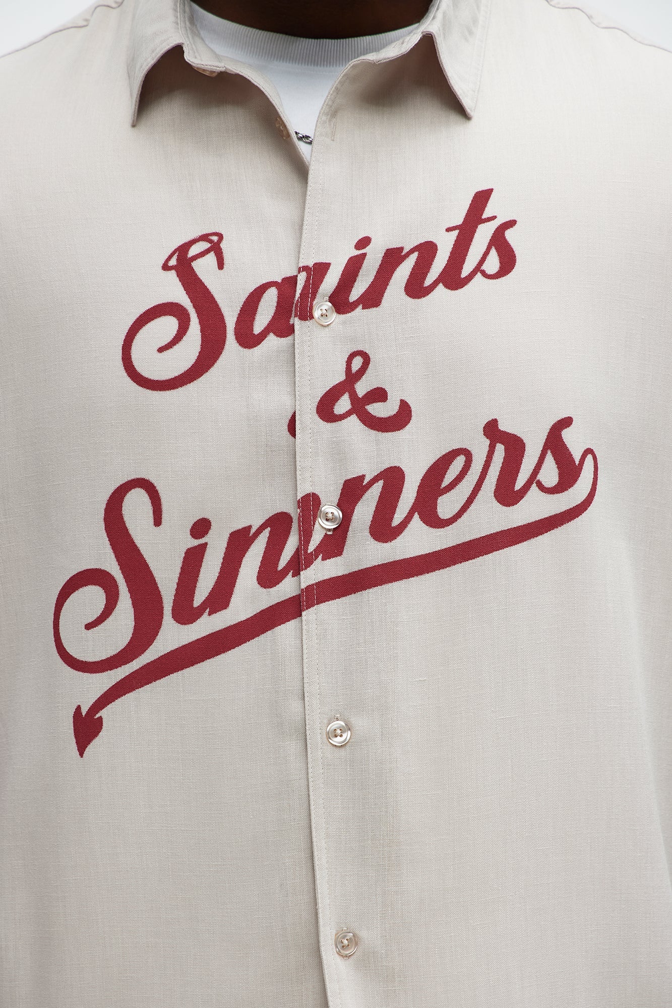 Saints And Sinners Full Button Shirt - Tan Fashion Nova