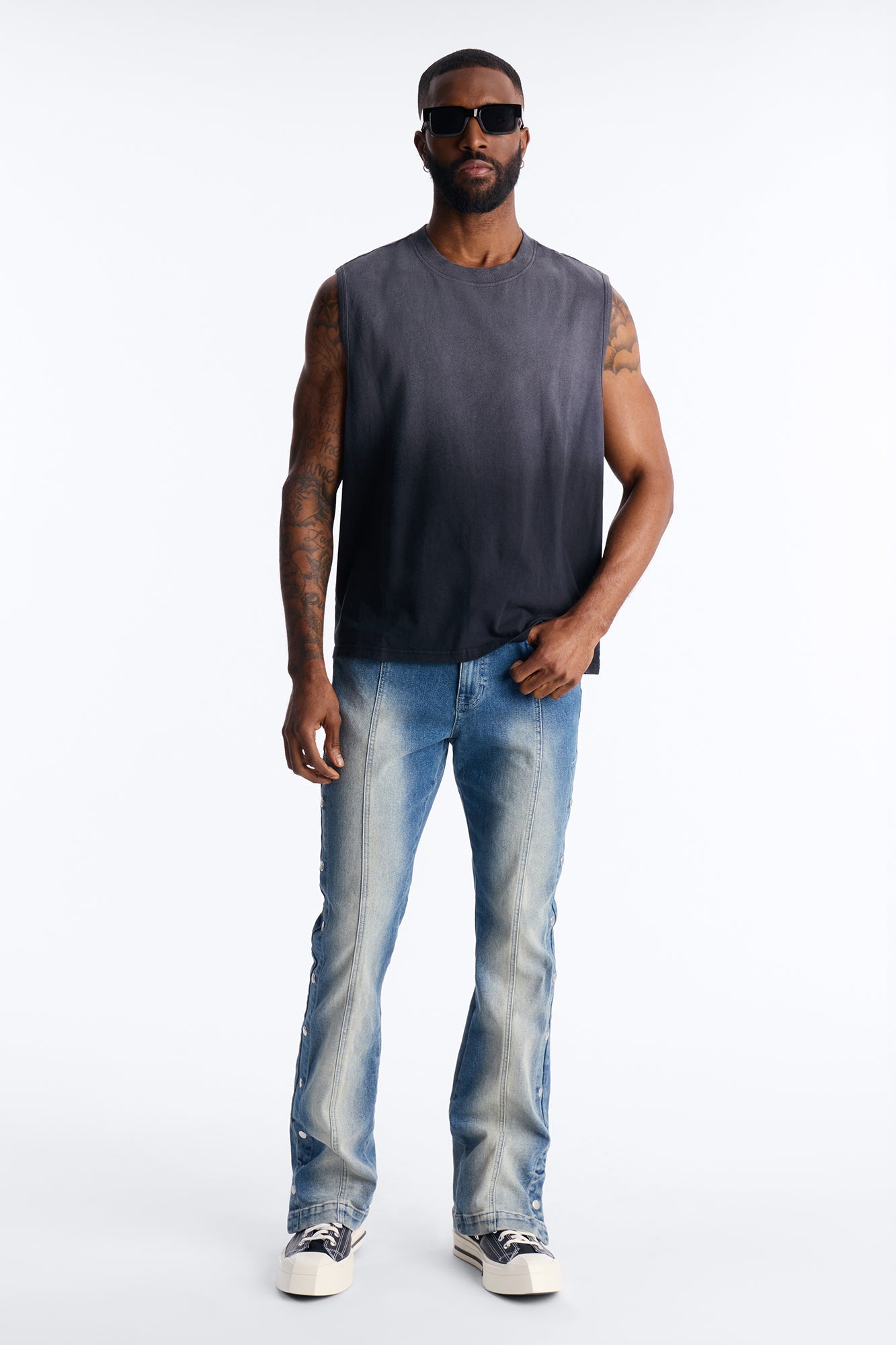 Stacked Skinny Flare Lockdown Jean - Light Wash Fashion Nova
