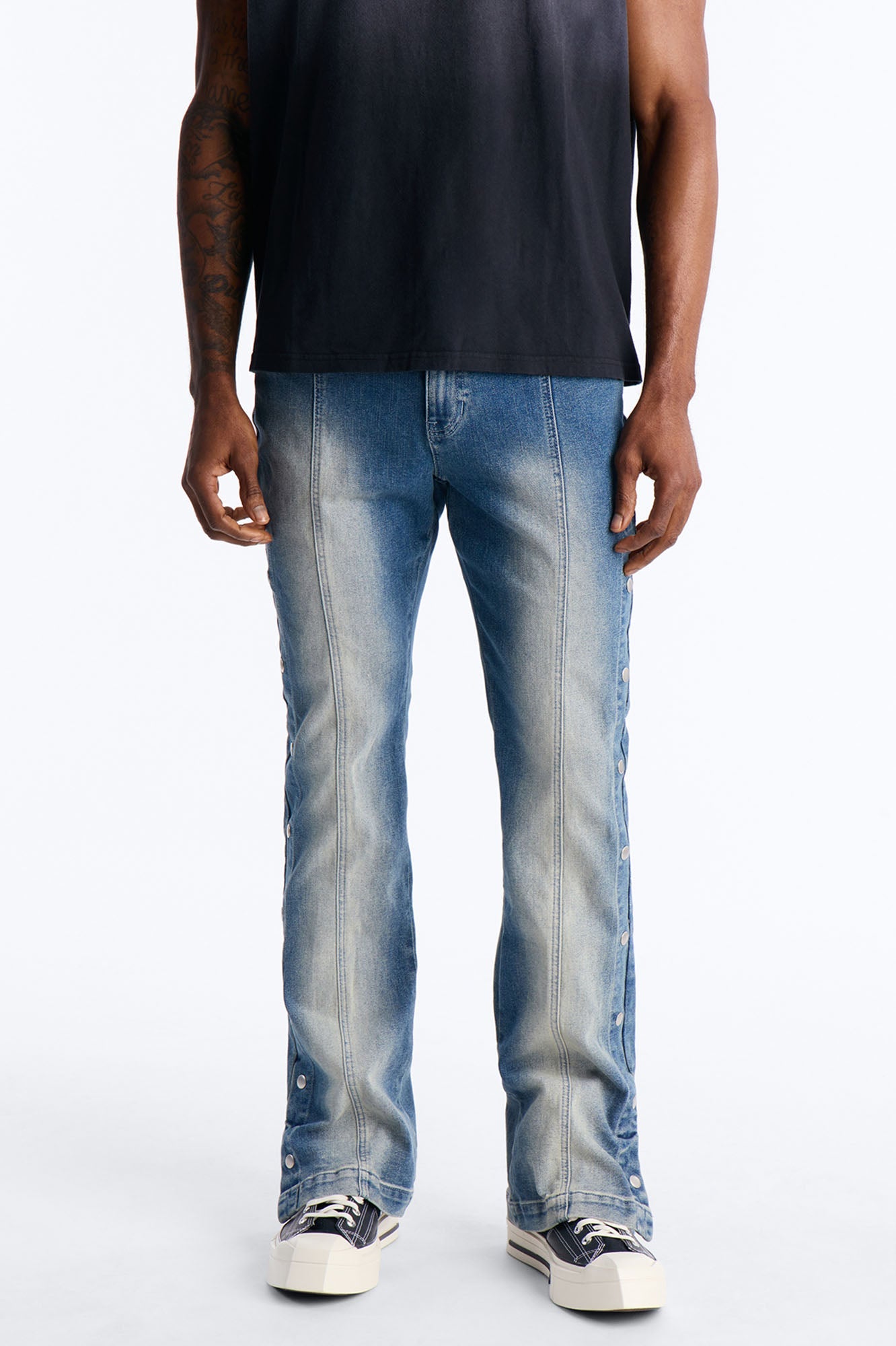 Stacked Skinny Flare Lockdown Jean - Light Wash Fashion Nova